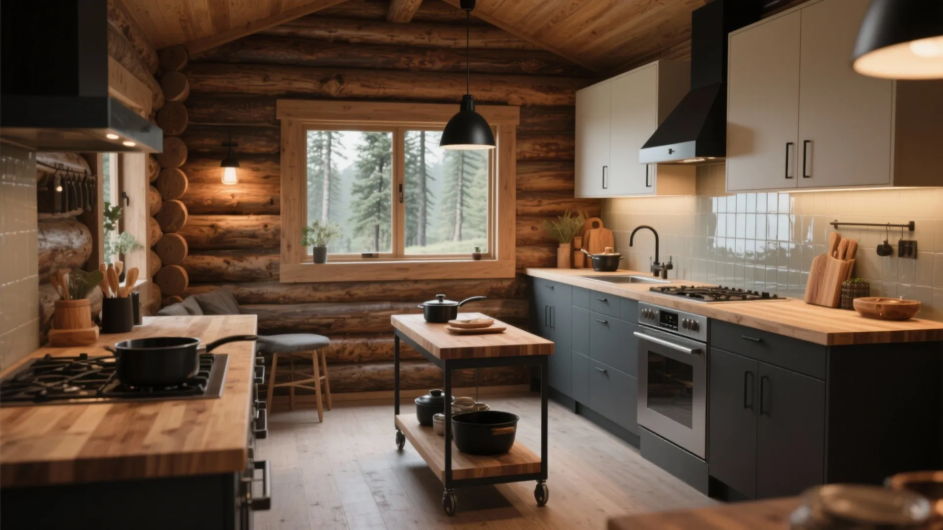 10 Modern Log Cabin Kitchen Ideas