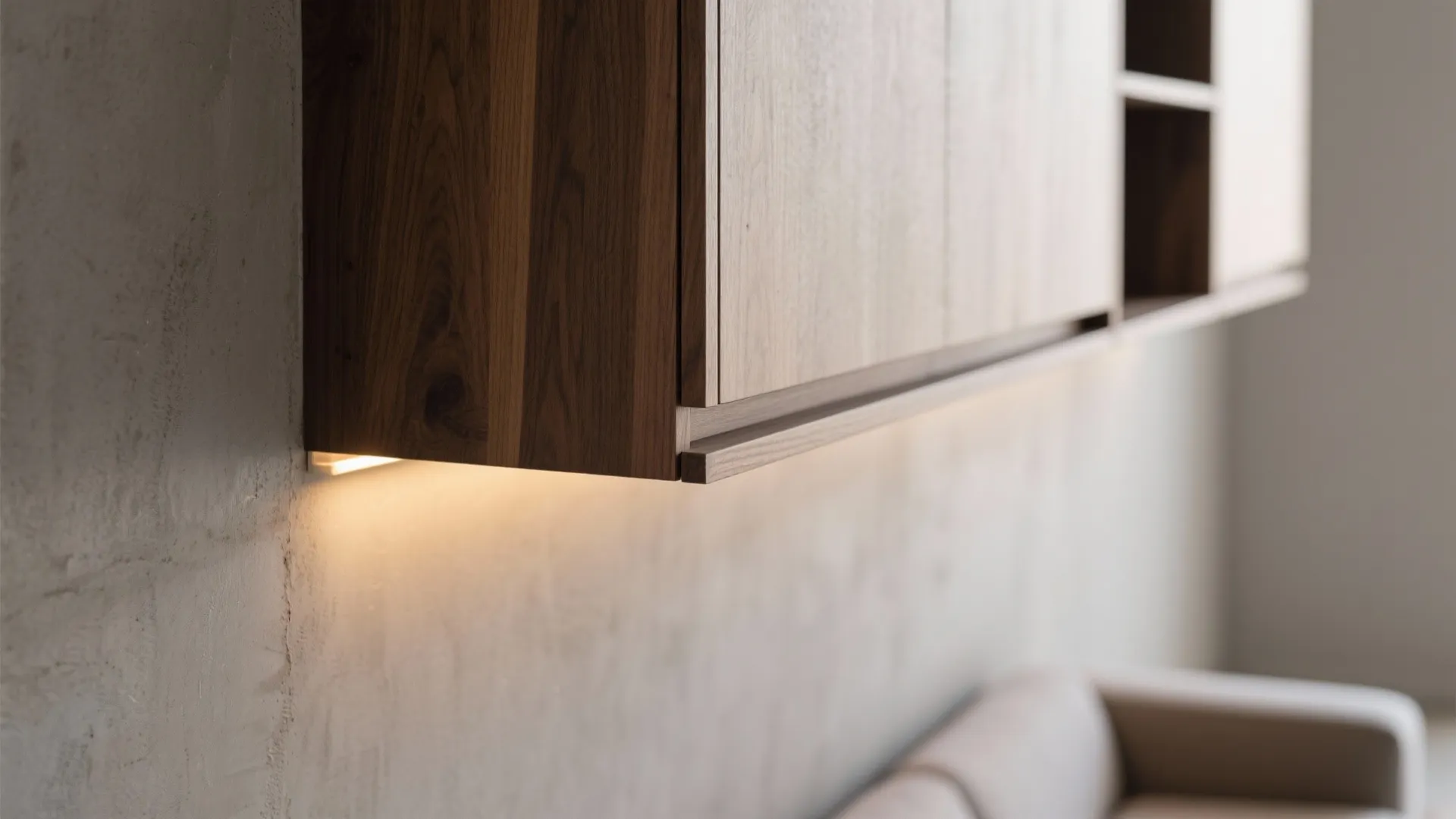 Minimalist Storage for a Calm Living-Dining Core