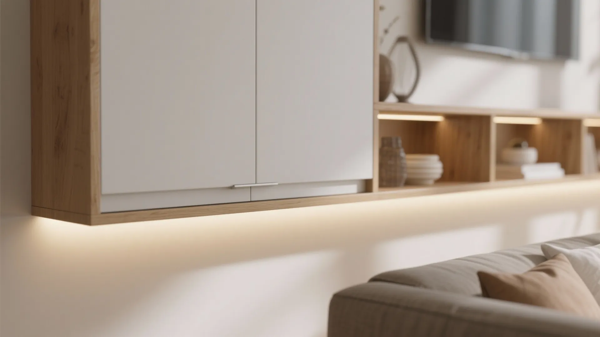 Minimalist Storage for the Living-Dining Core