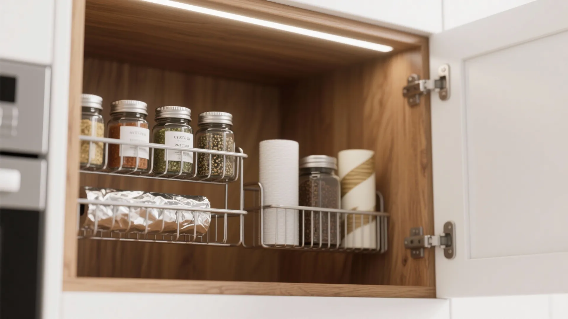 1. Use the Inside of Cabinet Doors