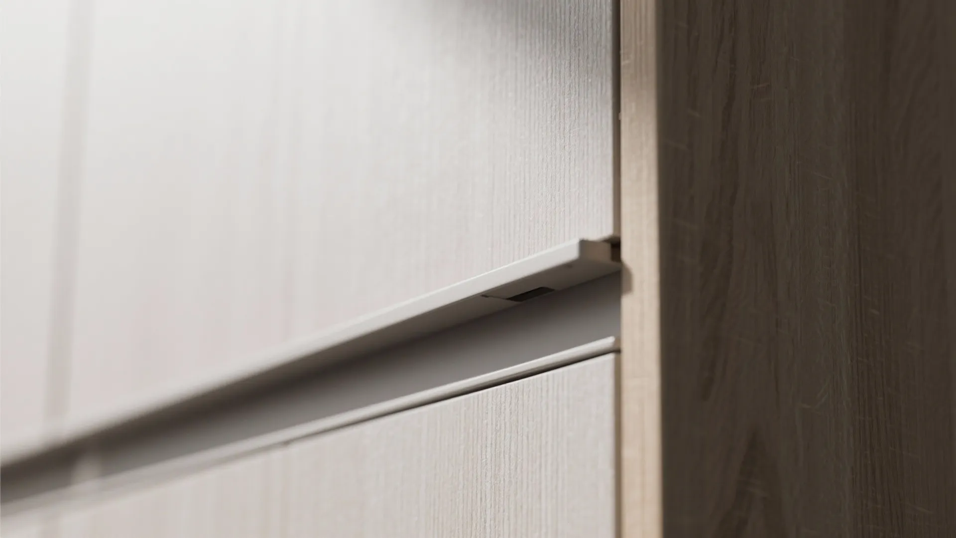 Minimalist kitchen storage with clean lines