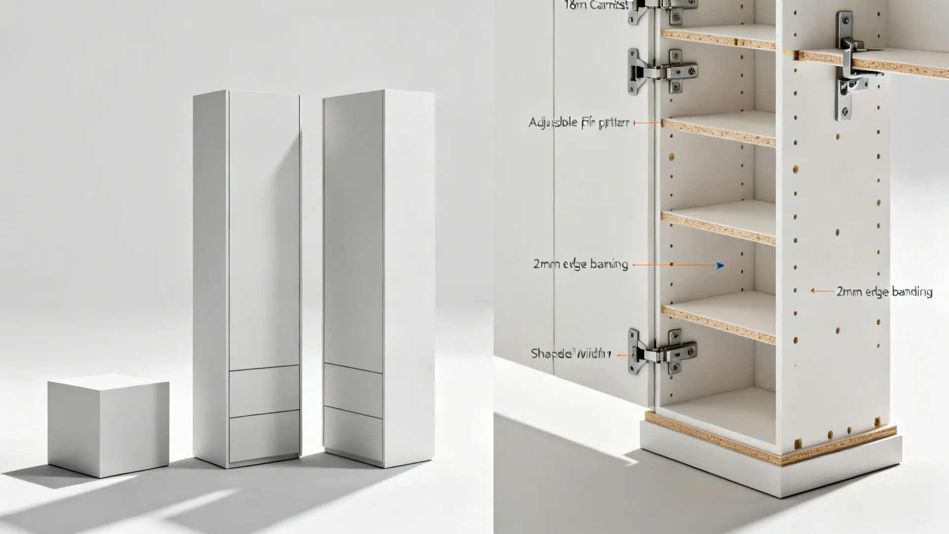 Cabinet Families and Joinery Details (Base, Tall, Wall)