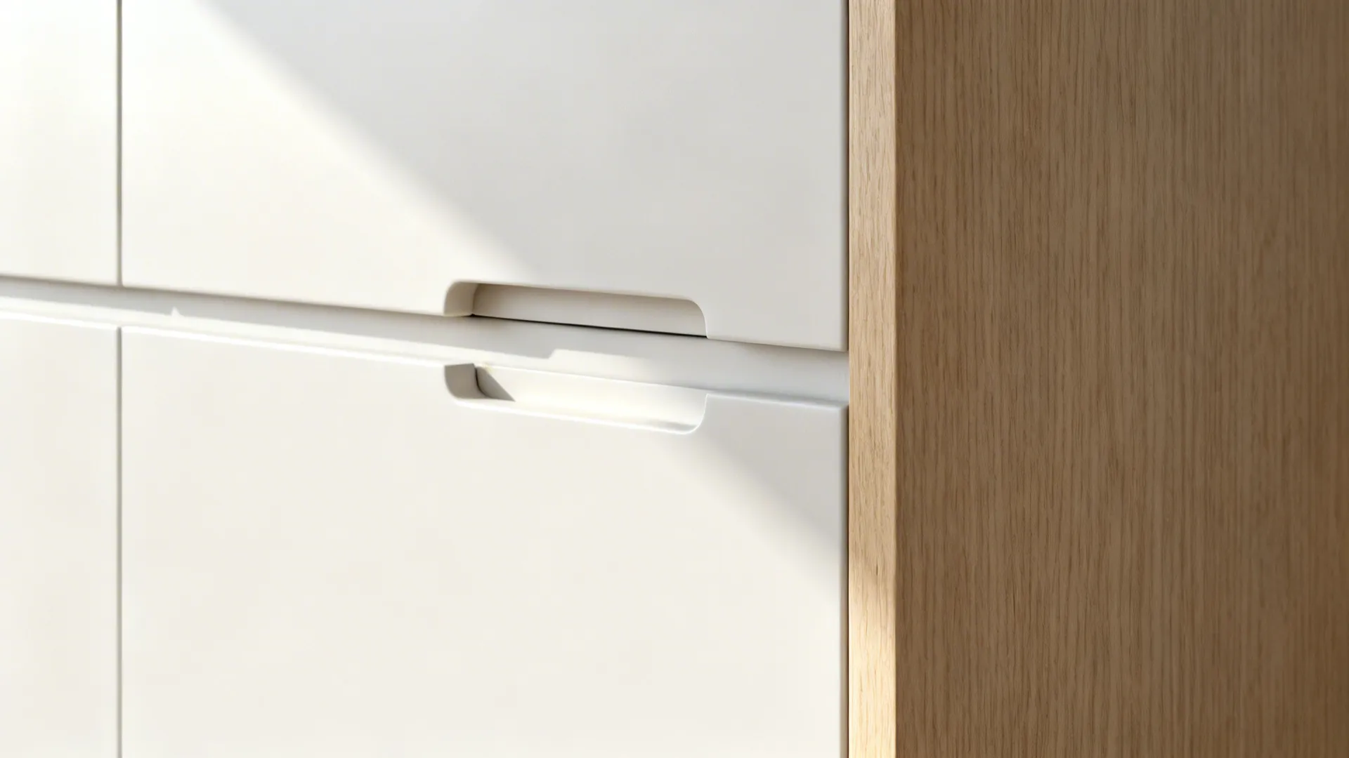 Minimal, built-in storage wall