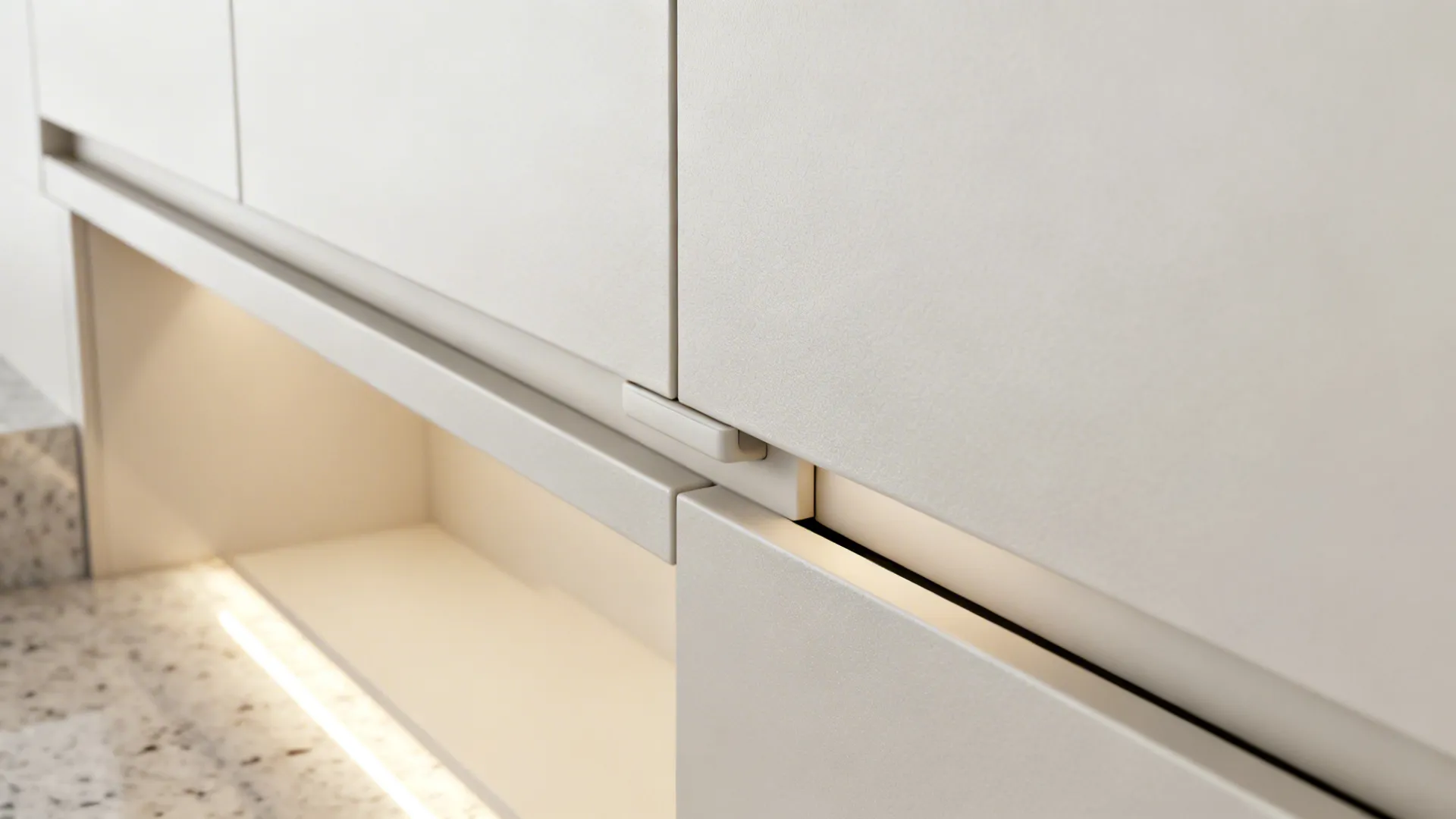 Minimalist storage with concealed lines