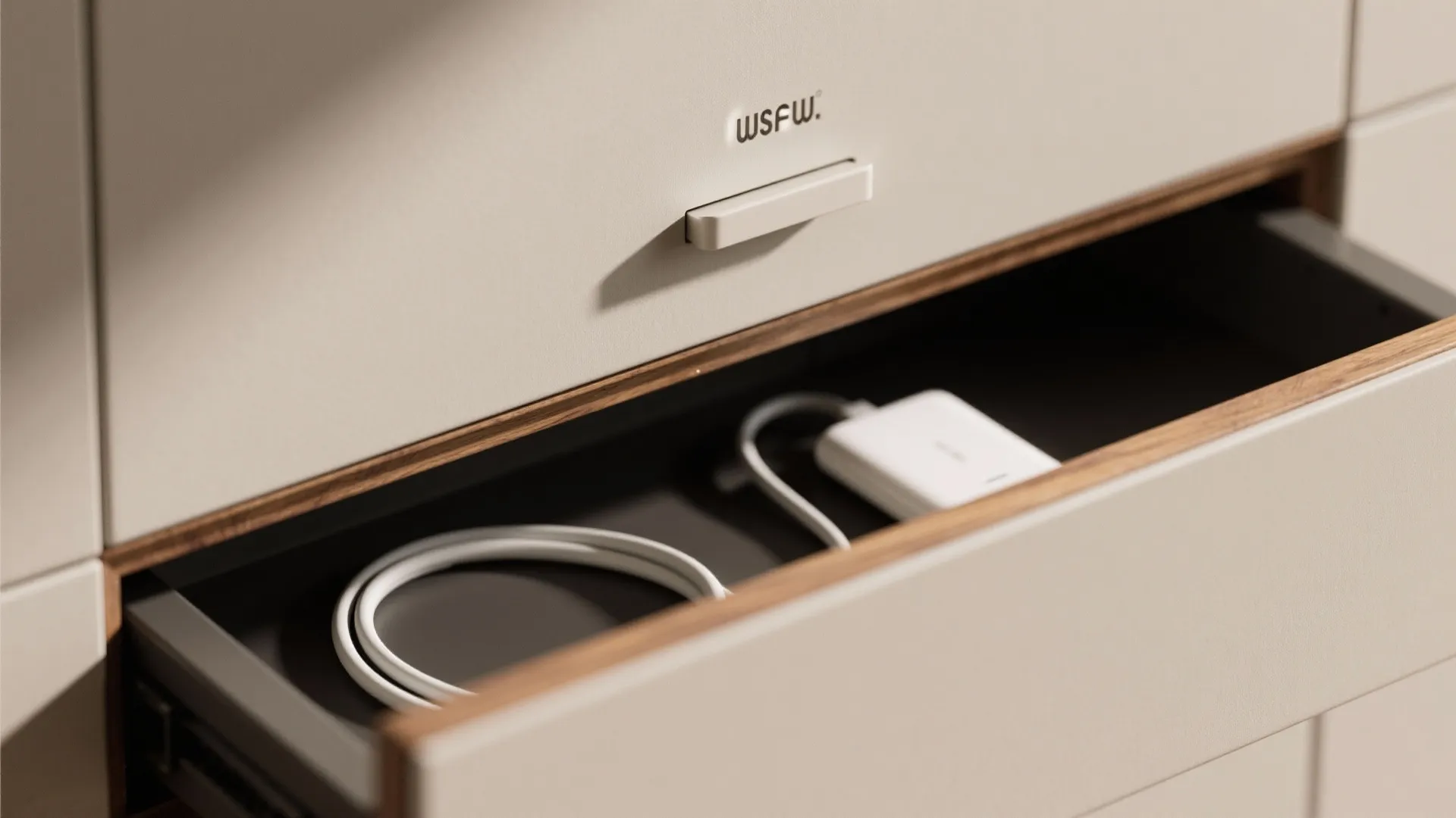 1) Minimalist Hall Storage with Hidden Depth