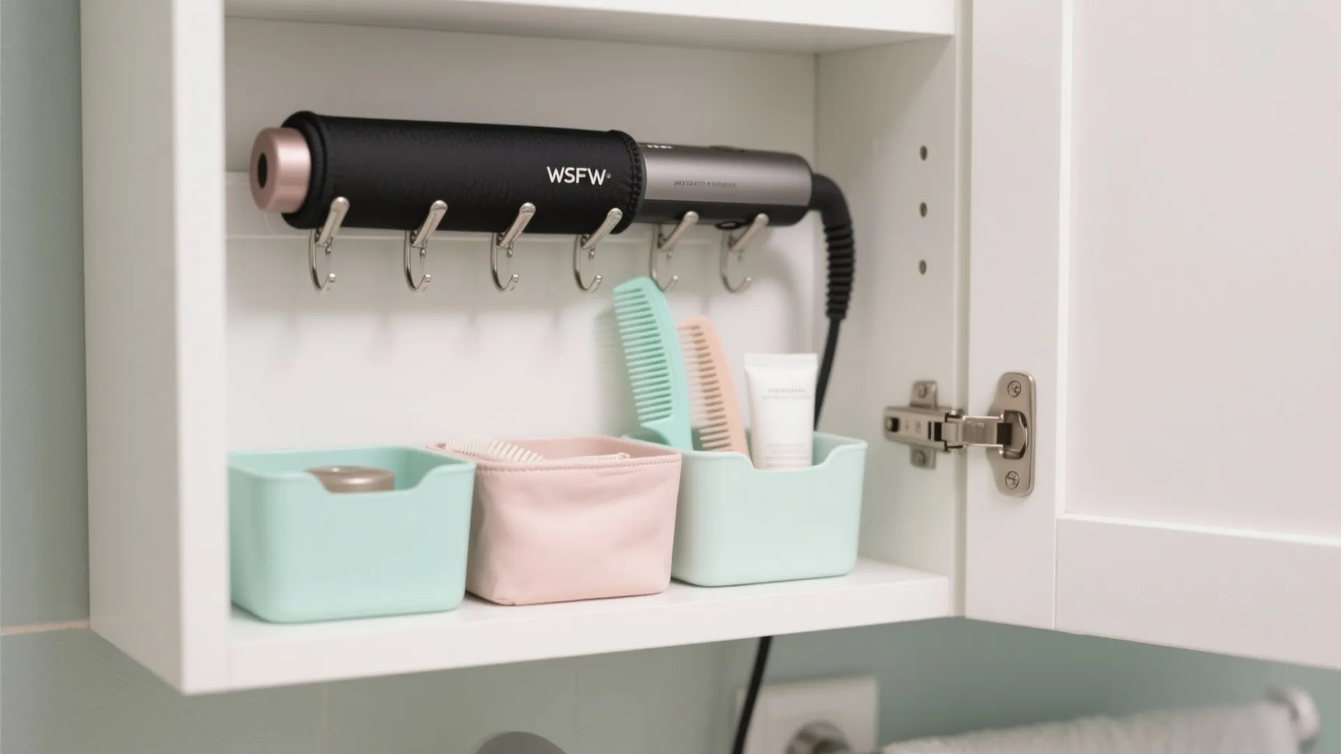 Vertical Storage for Hair and Skincare