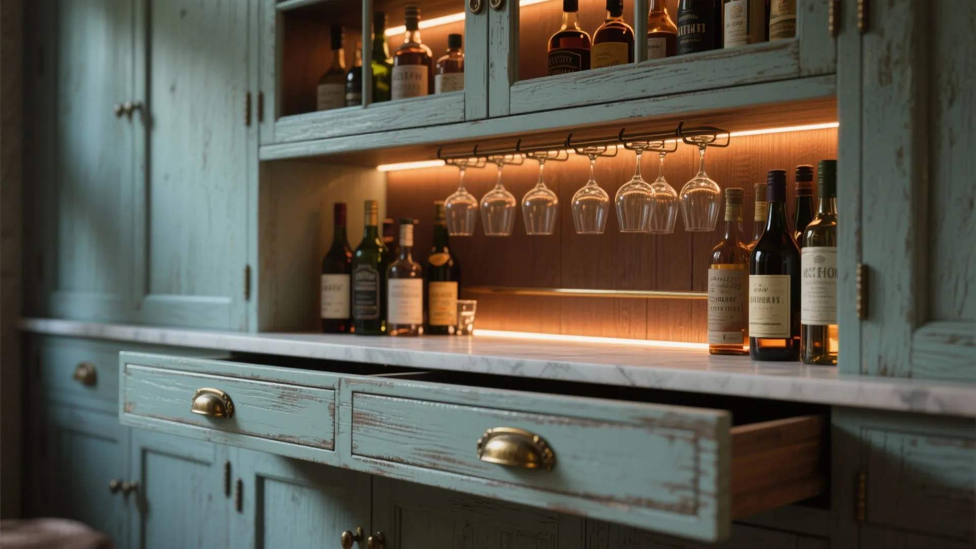 Repurposed Cabinet Turned Mini-Bar