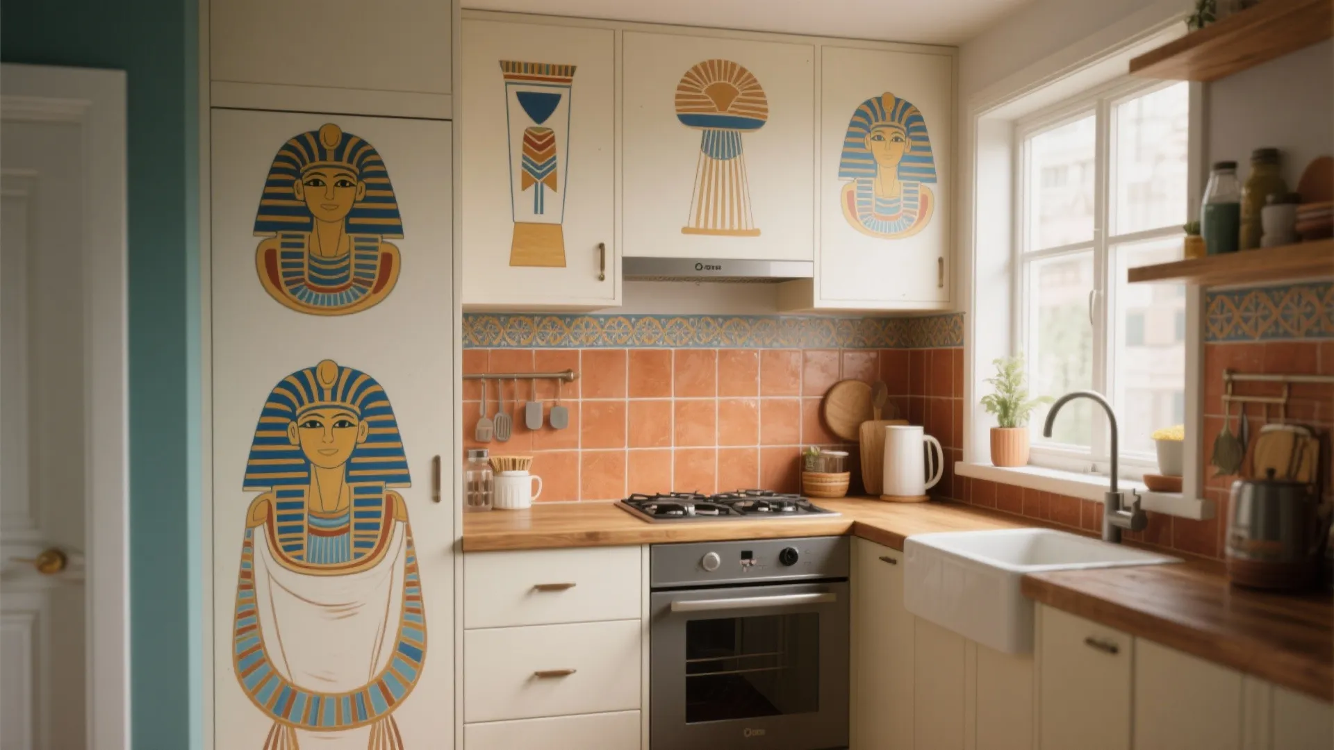 5. Functional Murals: Cabinet Faces and Backsplashes