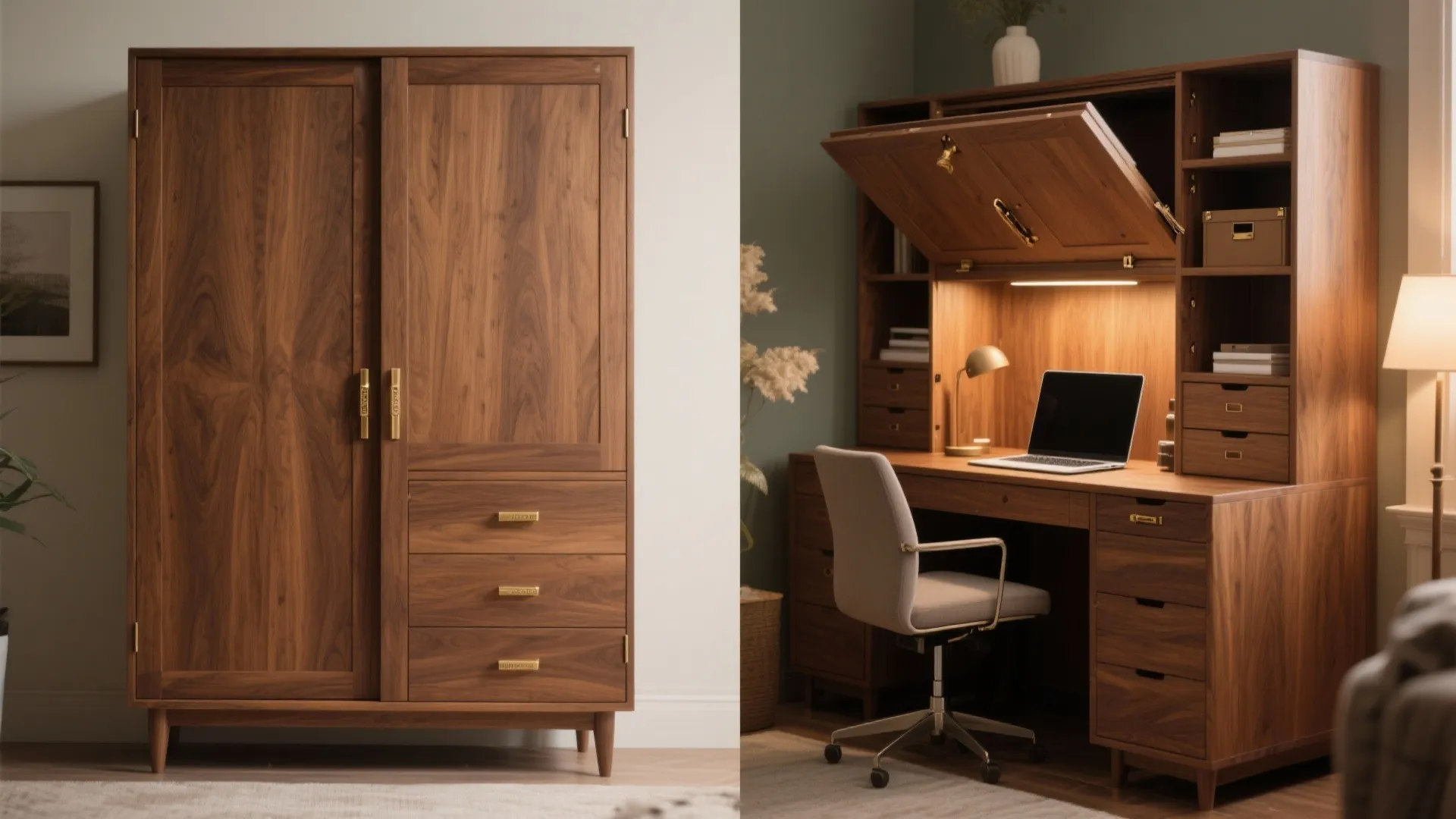 5. Cabinet-convertible / secretary desk