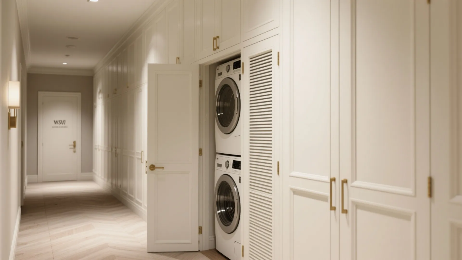 5. Cabinet-Style Doors That Hide Machines