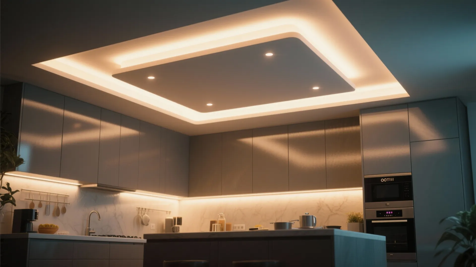 8. Glow from Above Cabinets