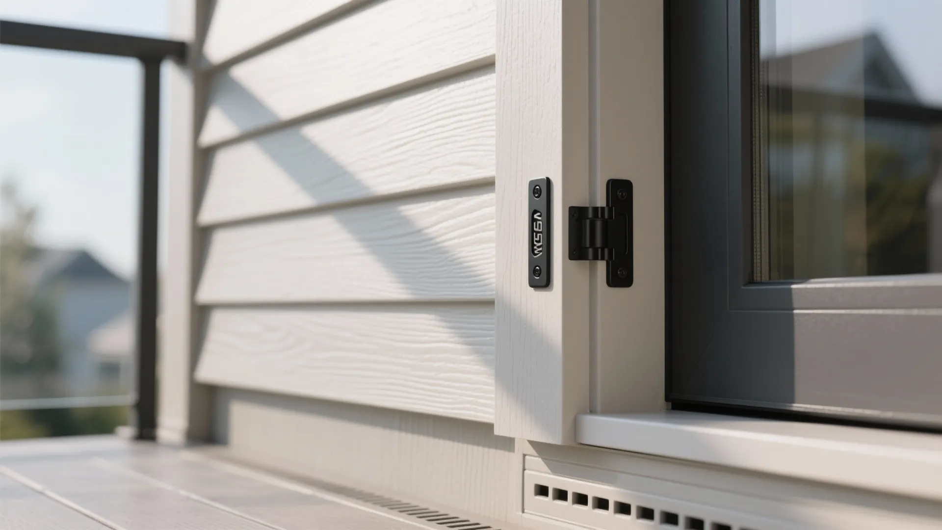 Slim storage wall with weatherproof cabinetry