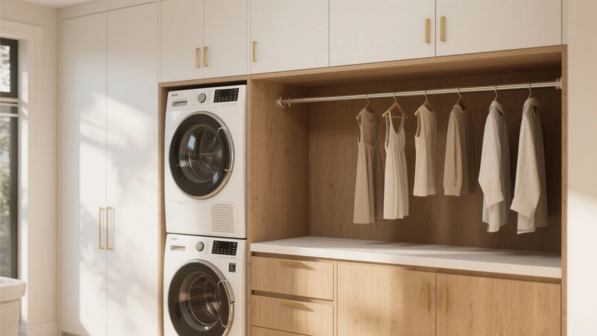 5. Built-in cabinetry above and a drying rod