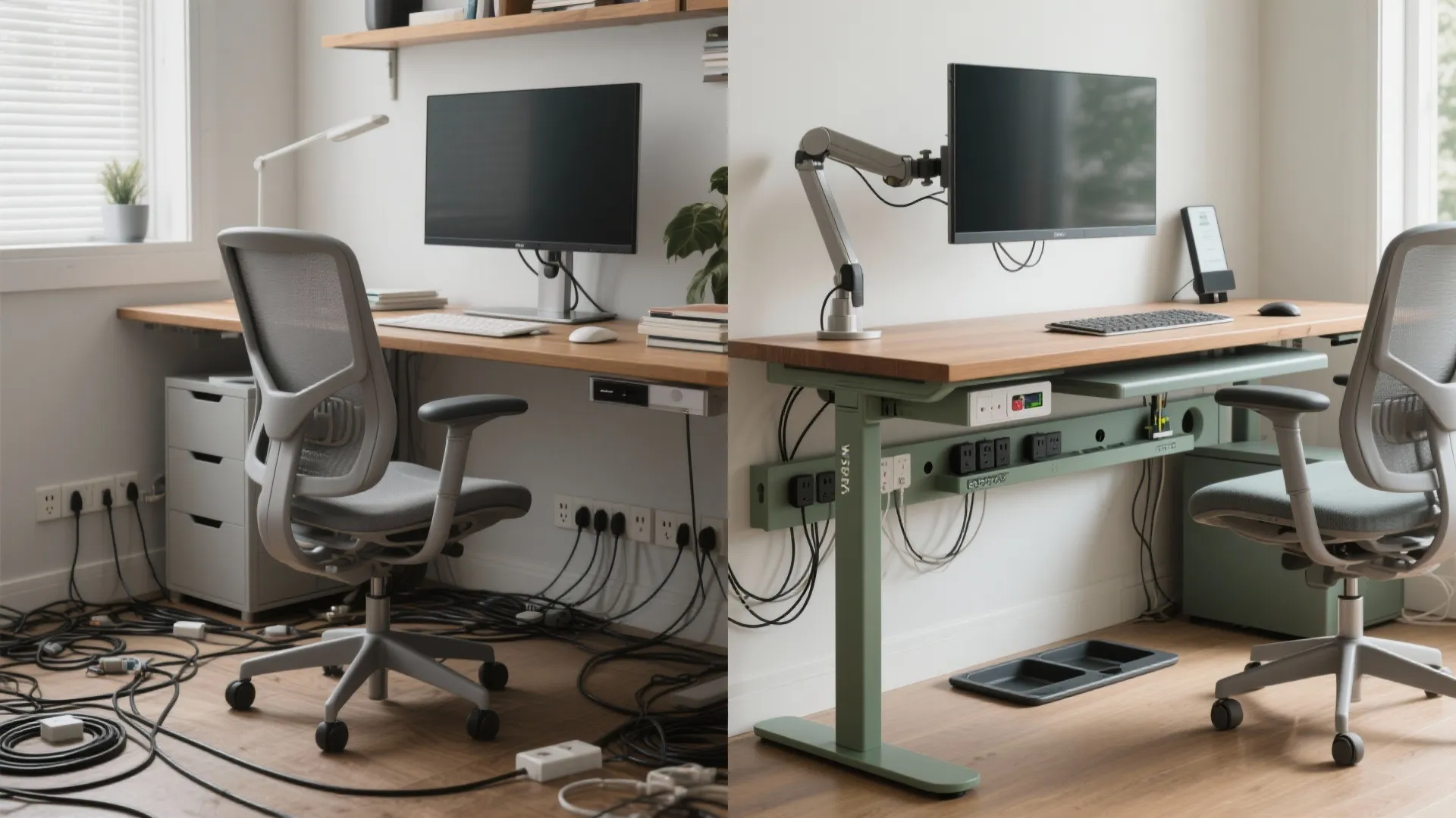 Tech-ready, cable-tidy study stations