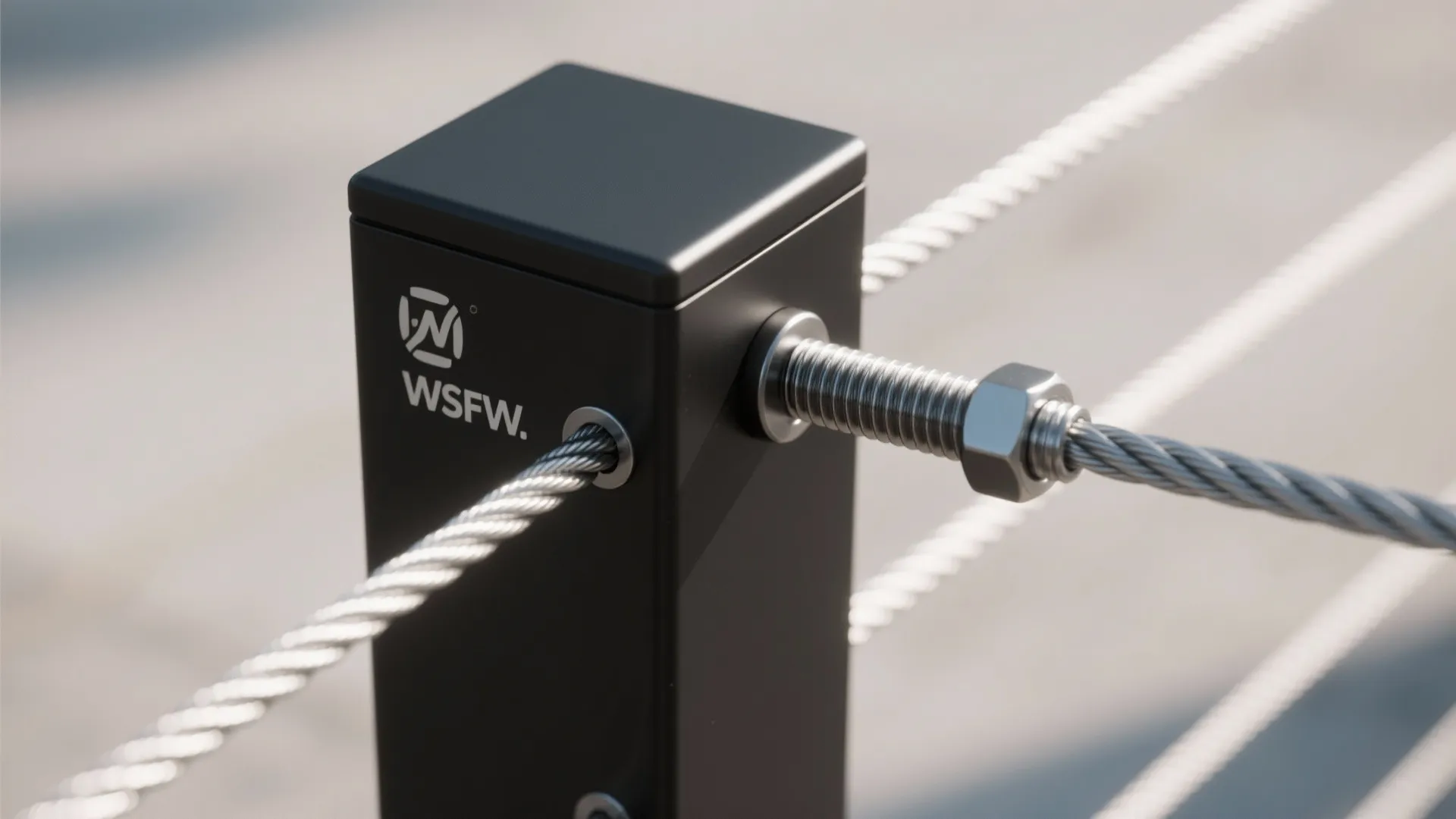 1) Slim Aluminum + Cable Railing, Matte Black