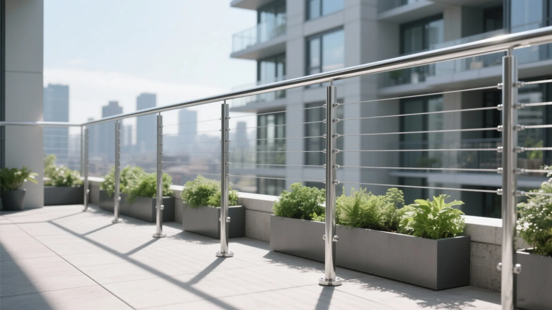 Cable Railings and Greenery Integration