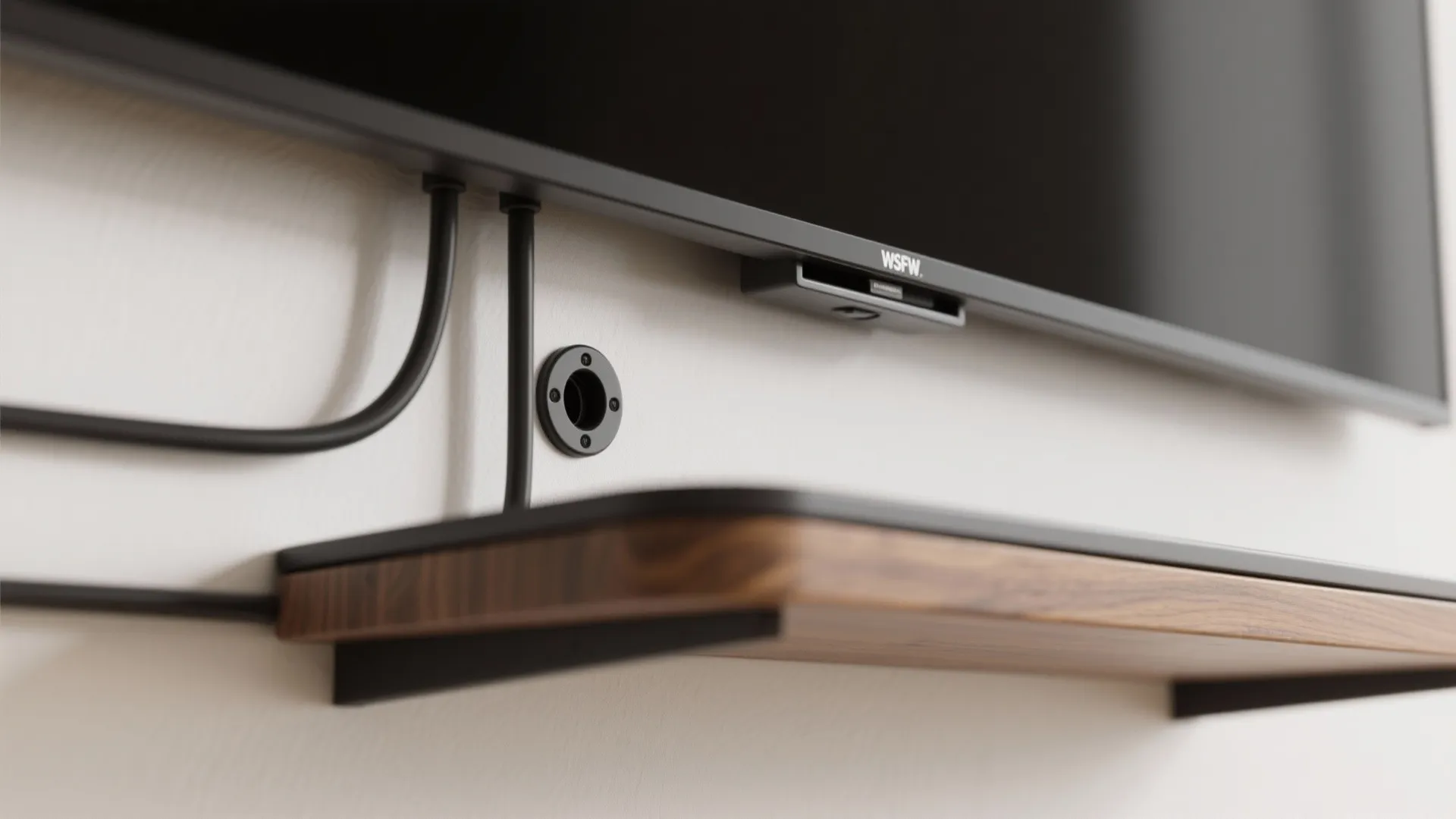 1) Minimal Wall-Mounted Console With Concealed Cables