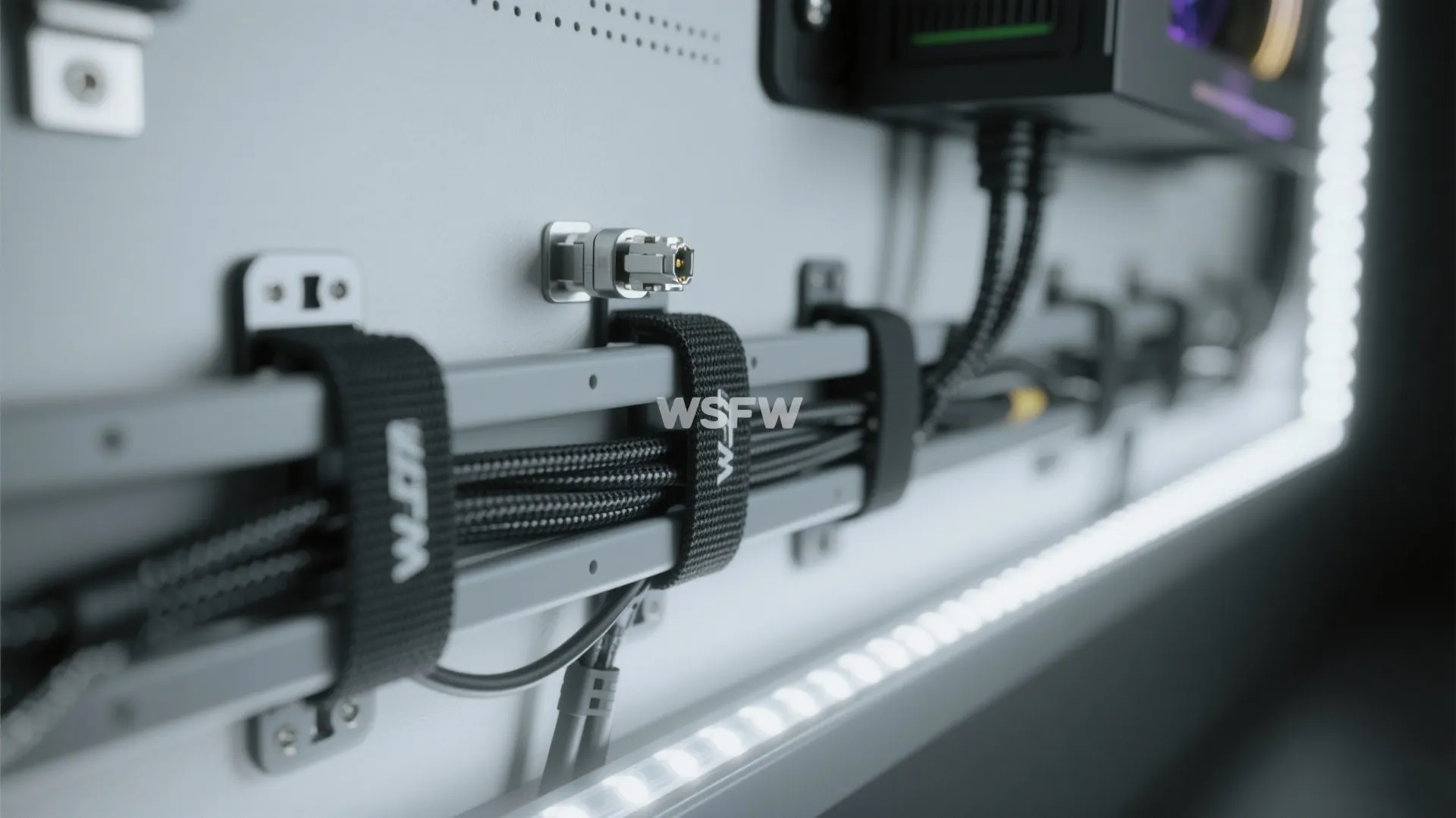 Minimalist Cable-Managed LED Wall