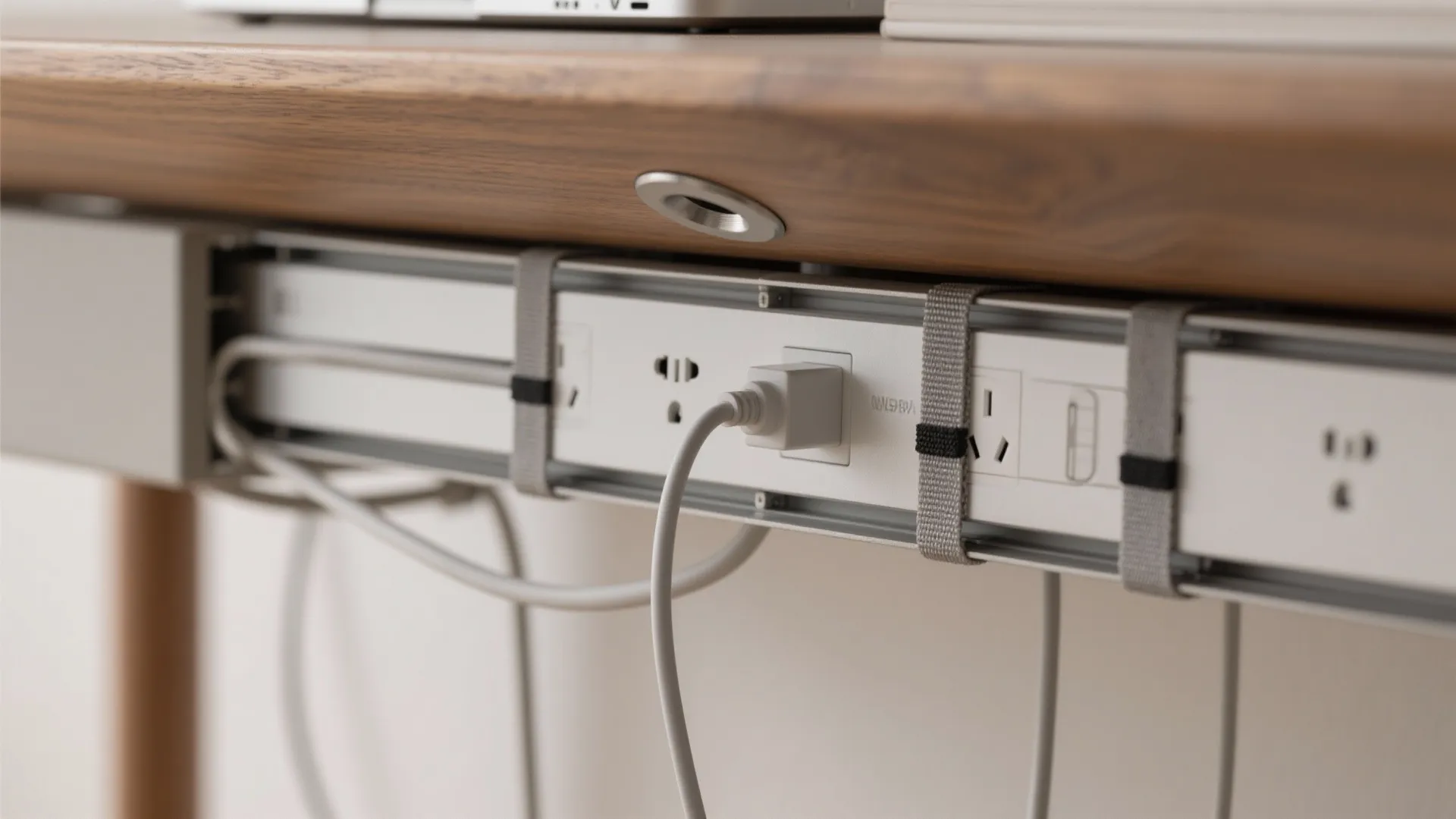 Minimalist desk and hidden storage