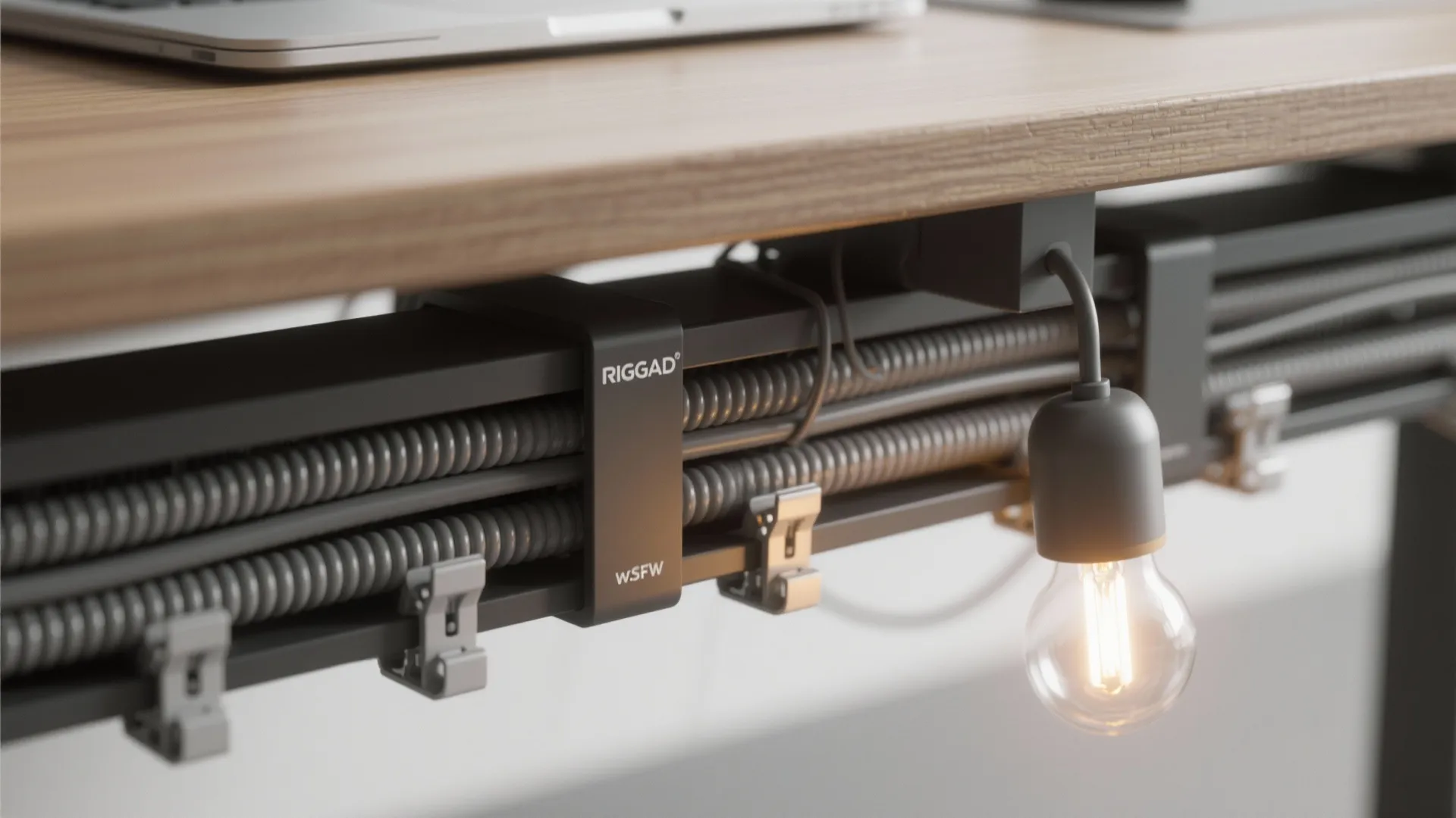 4. Smart cable management and lighting with inexpensive IKEA parts