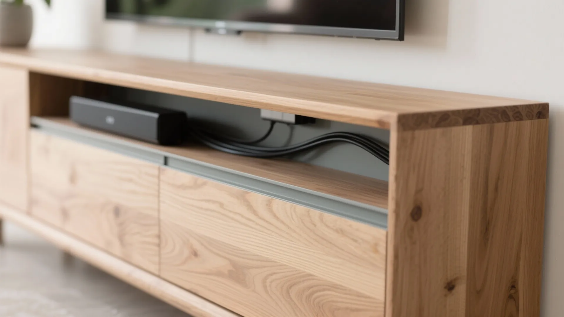 Low Console + Wall-Mounted TV for Clean Lines