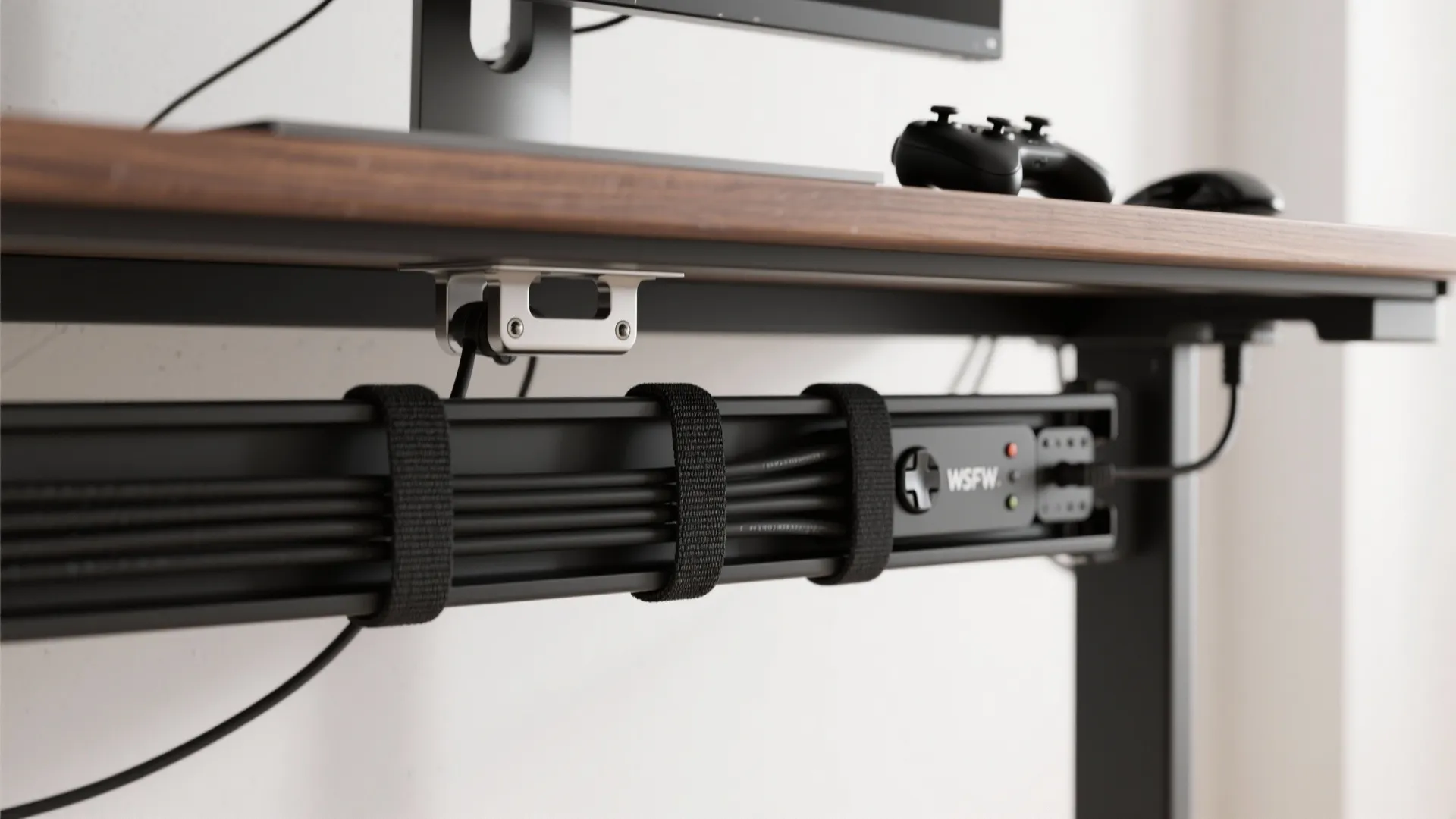 Wall-Mounted, Floating Storage + Slim Desk