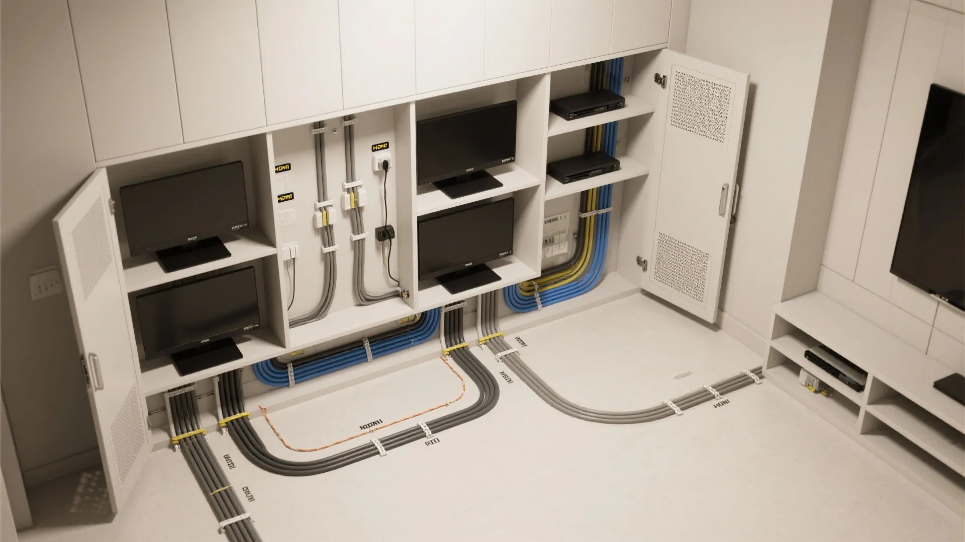 Smart cable management and device zoning