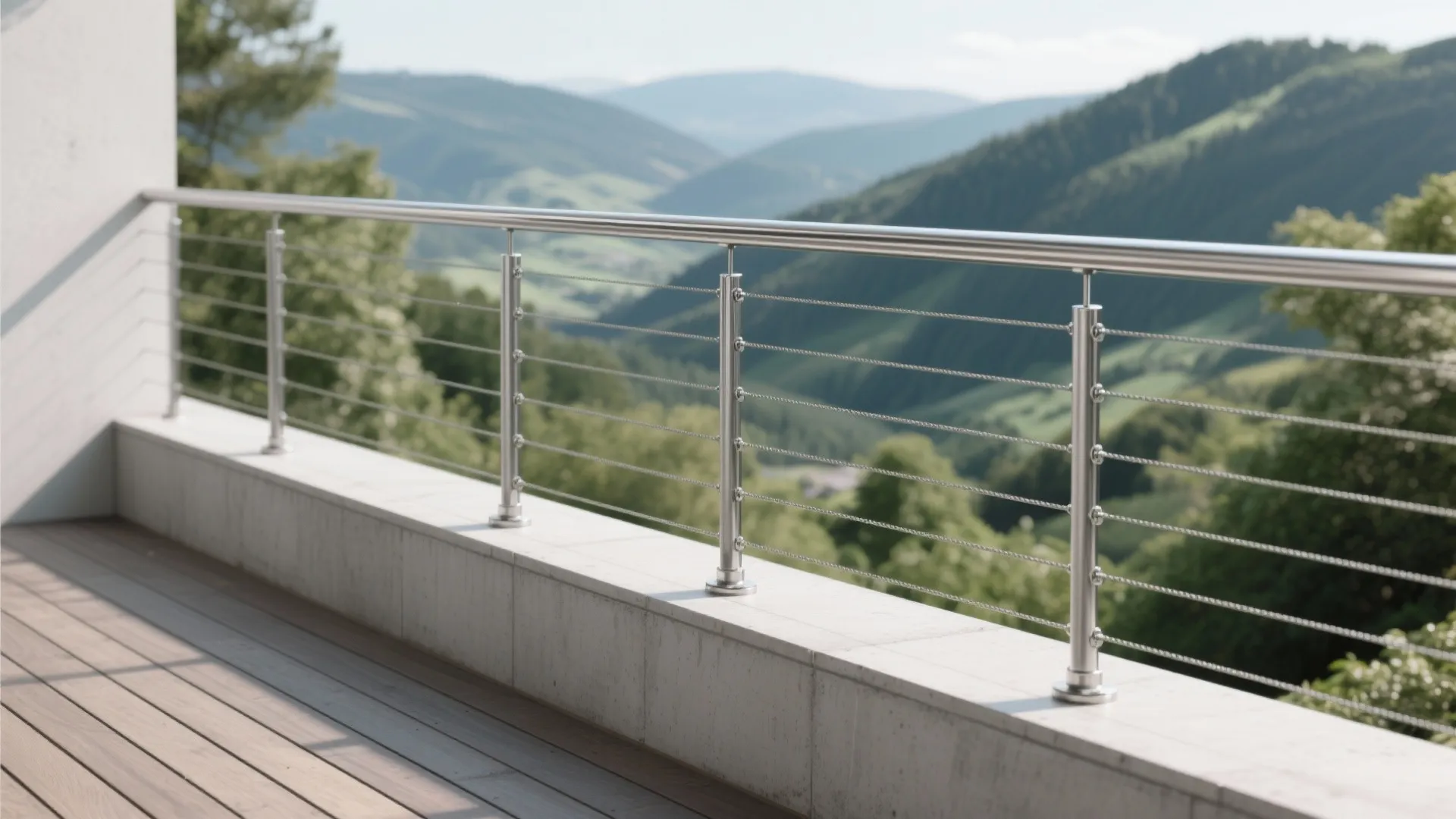 Stainless steel cable railing to keep the view ultra-open