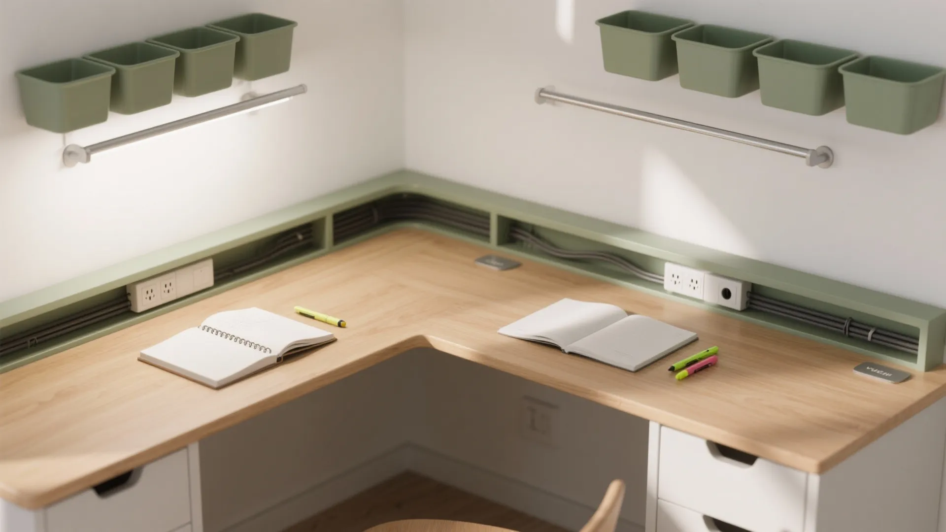 1) Minimalist storage and cable discipline for deep focus