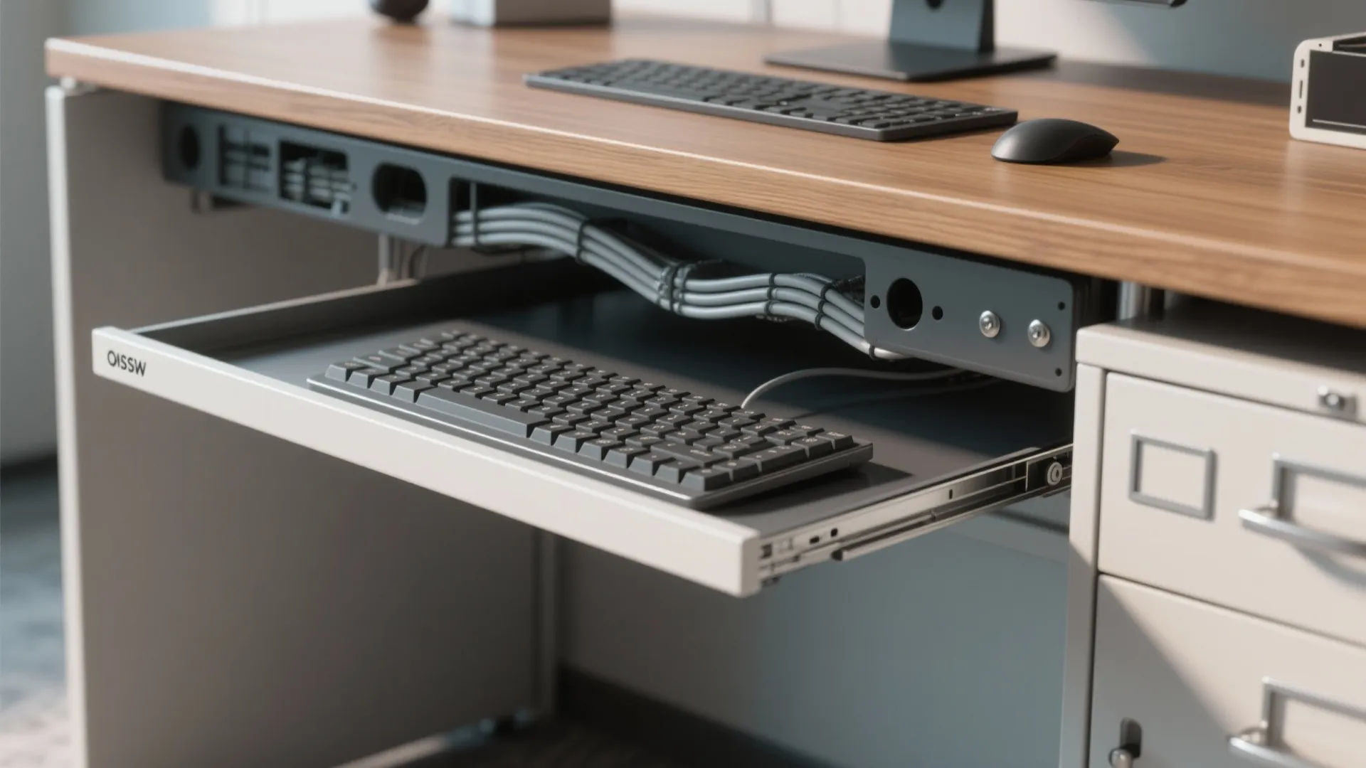 4. Cable management and pull-out trays