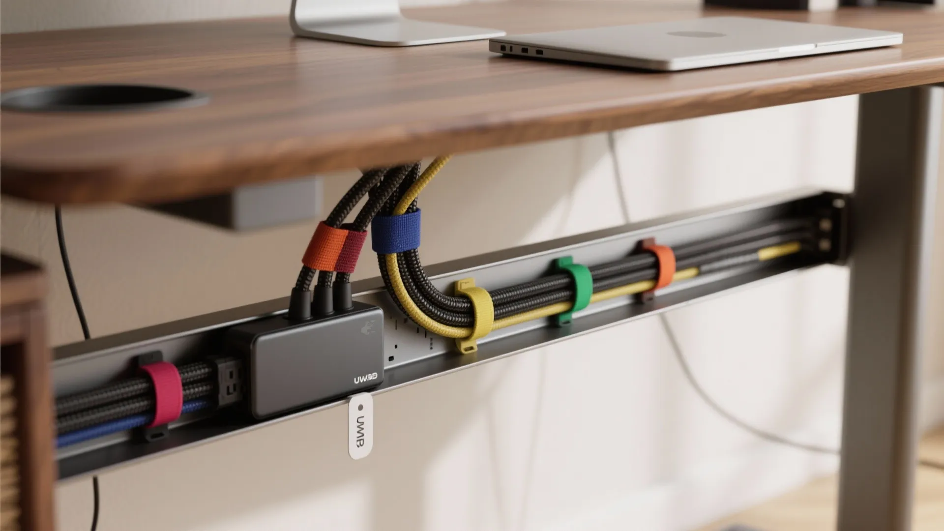 Cable management, power planning, and UWB tags