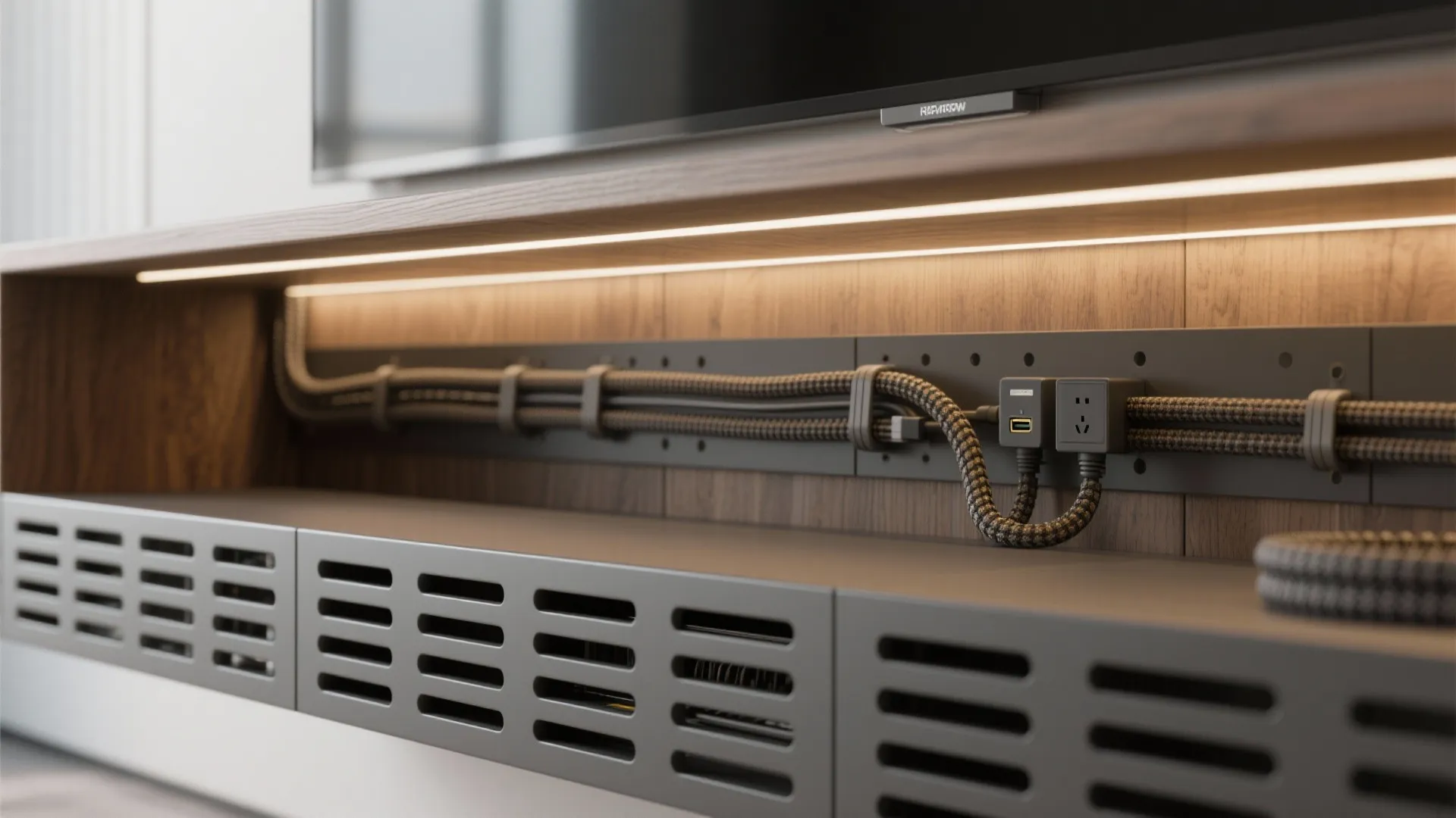 5) Smart lighting, cable discipline, and safe ventilation