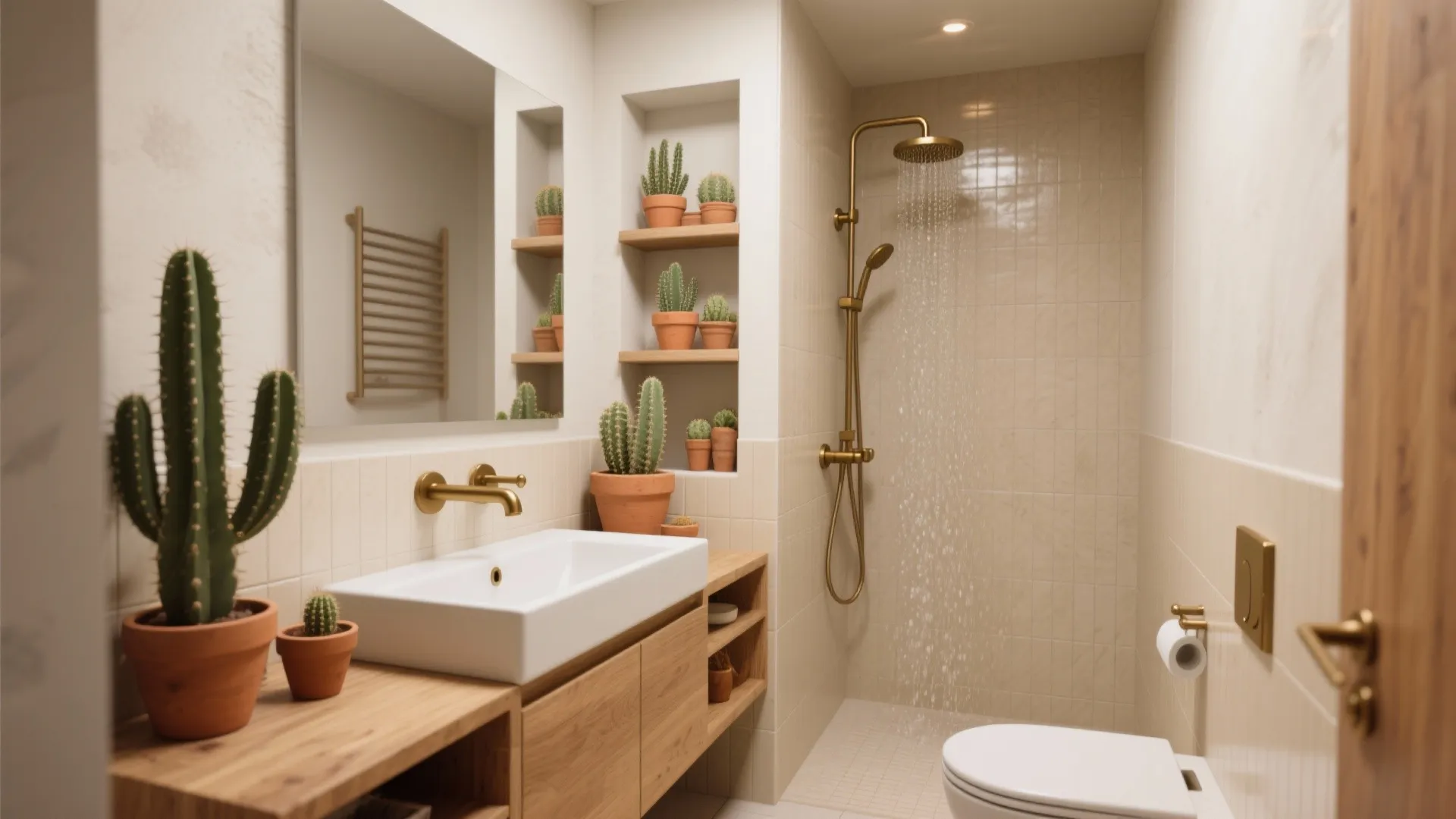 Cactus Bathroom Decor: 5 Fun Ideas: Small-splash cactus decor ideas to make your bathroom feel fresh and modern