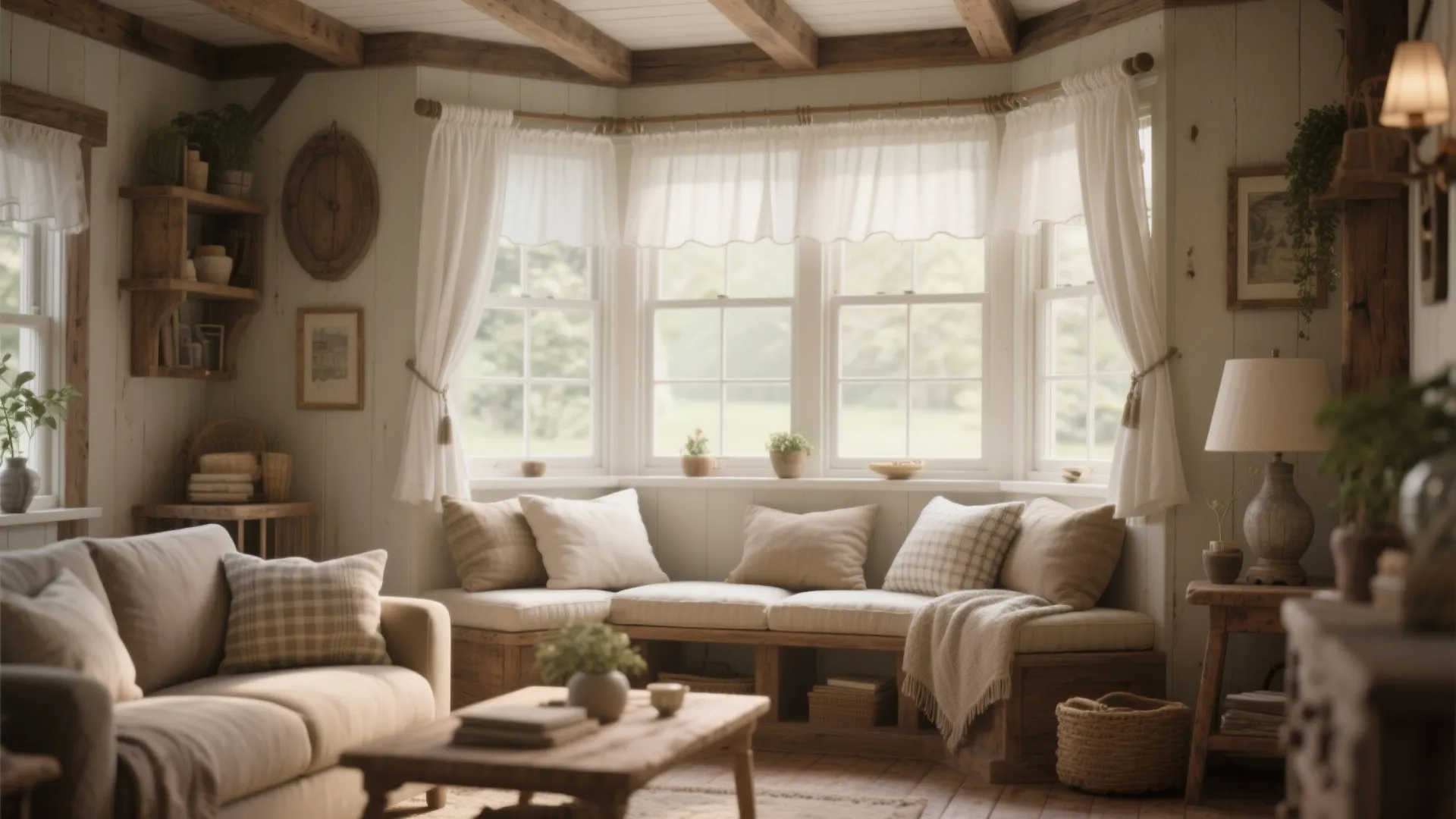 4. Cafe Curtains for a Cozy Feel