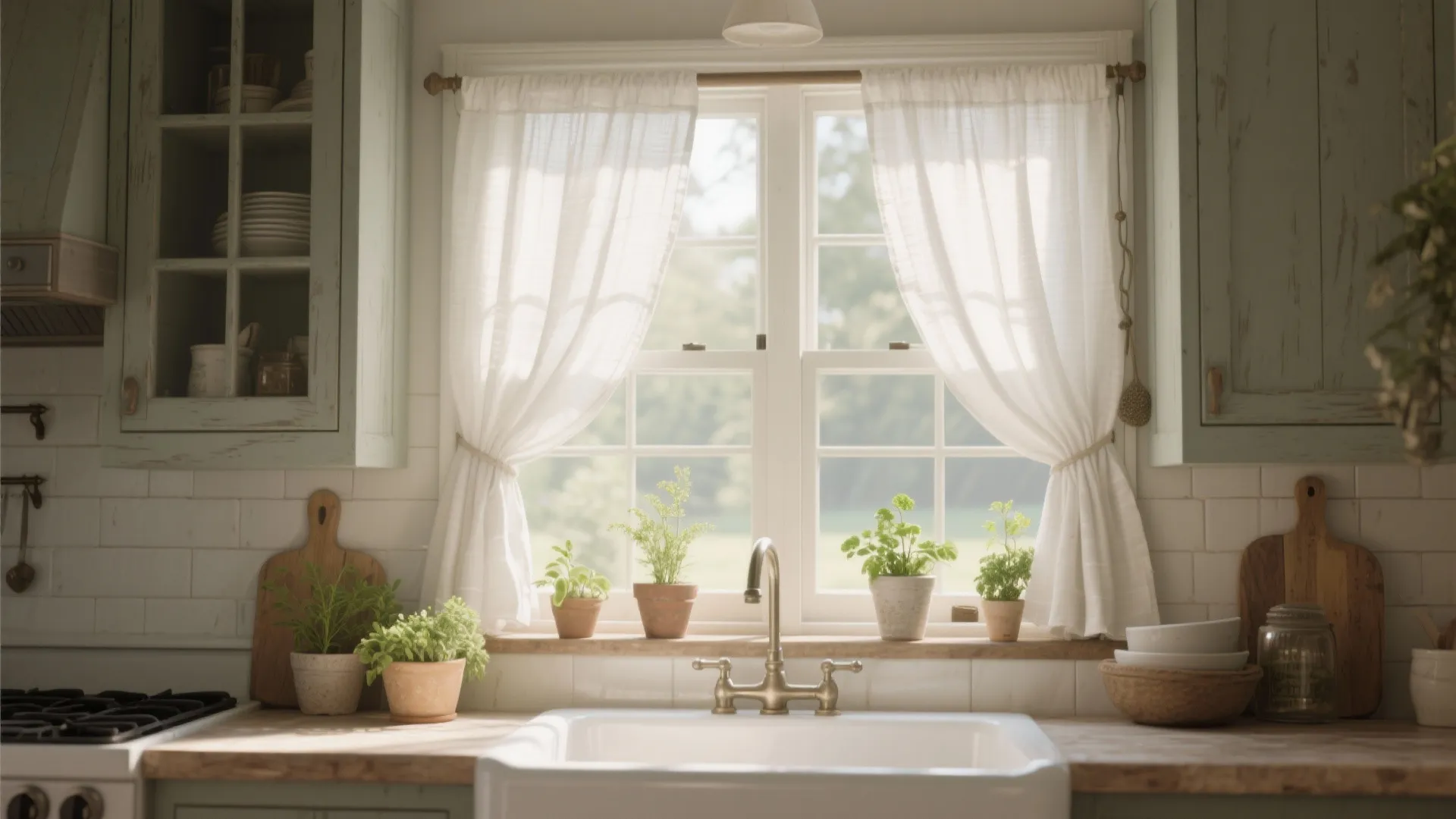 6. Install a Cafe Curtain