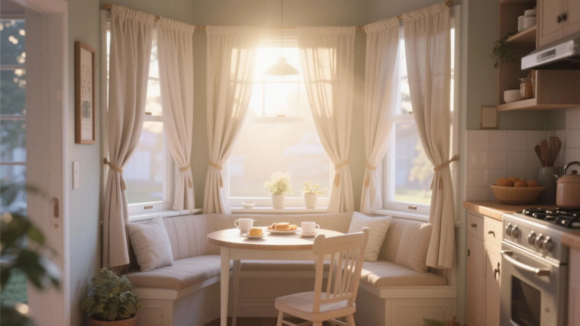 3. Cafe curtains for that perfect morning light