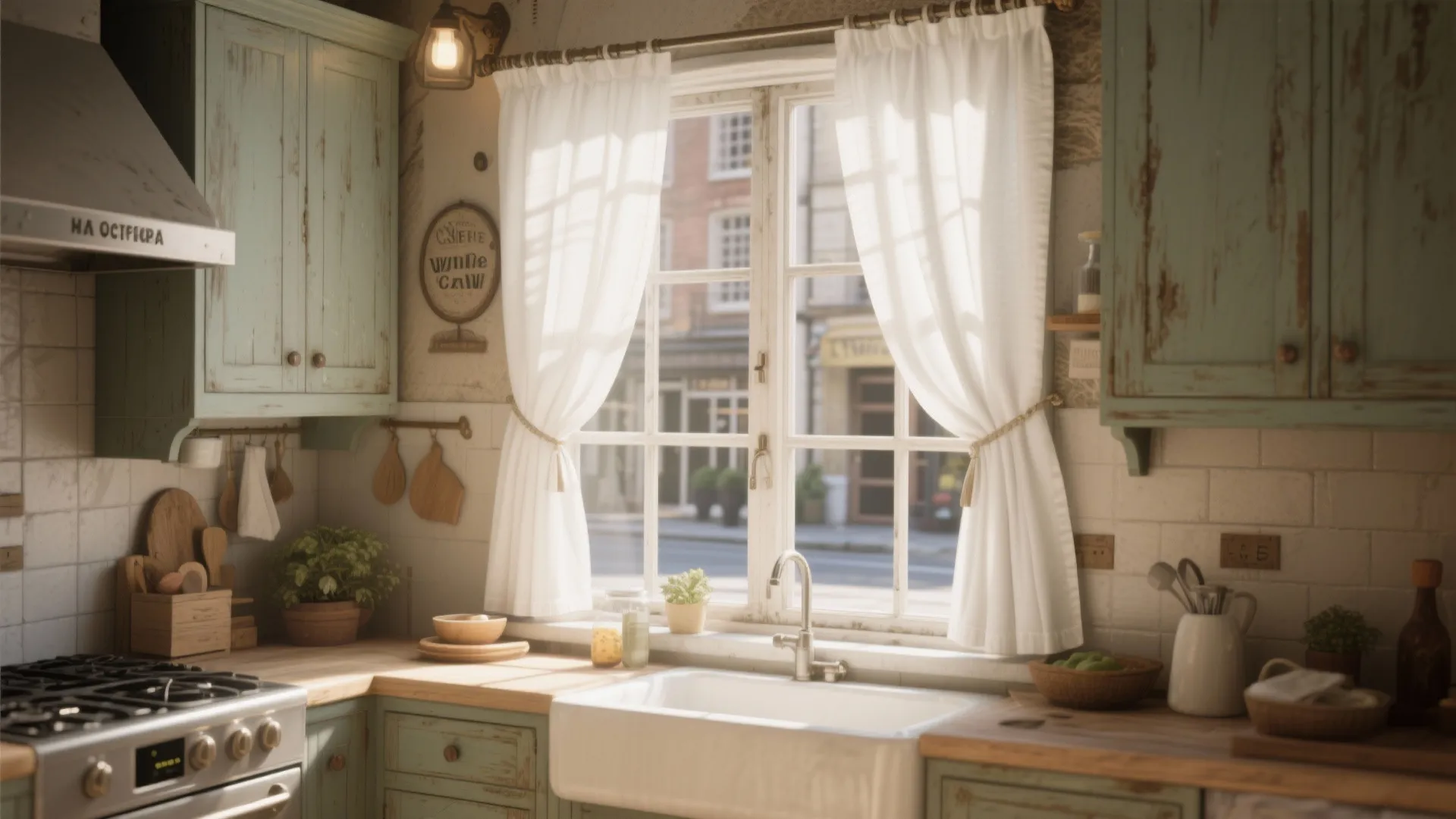 4. Café-Style Curtains
