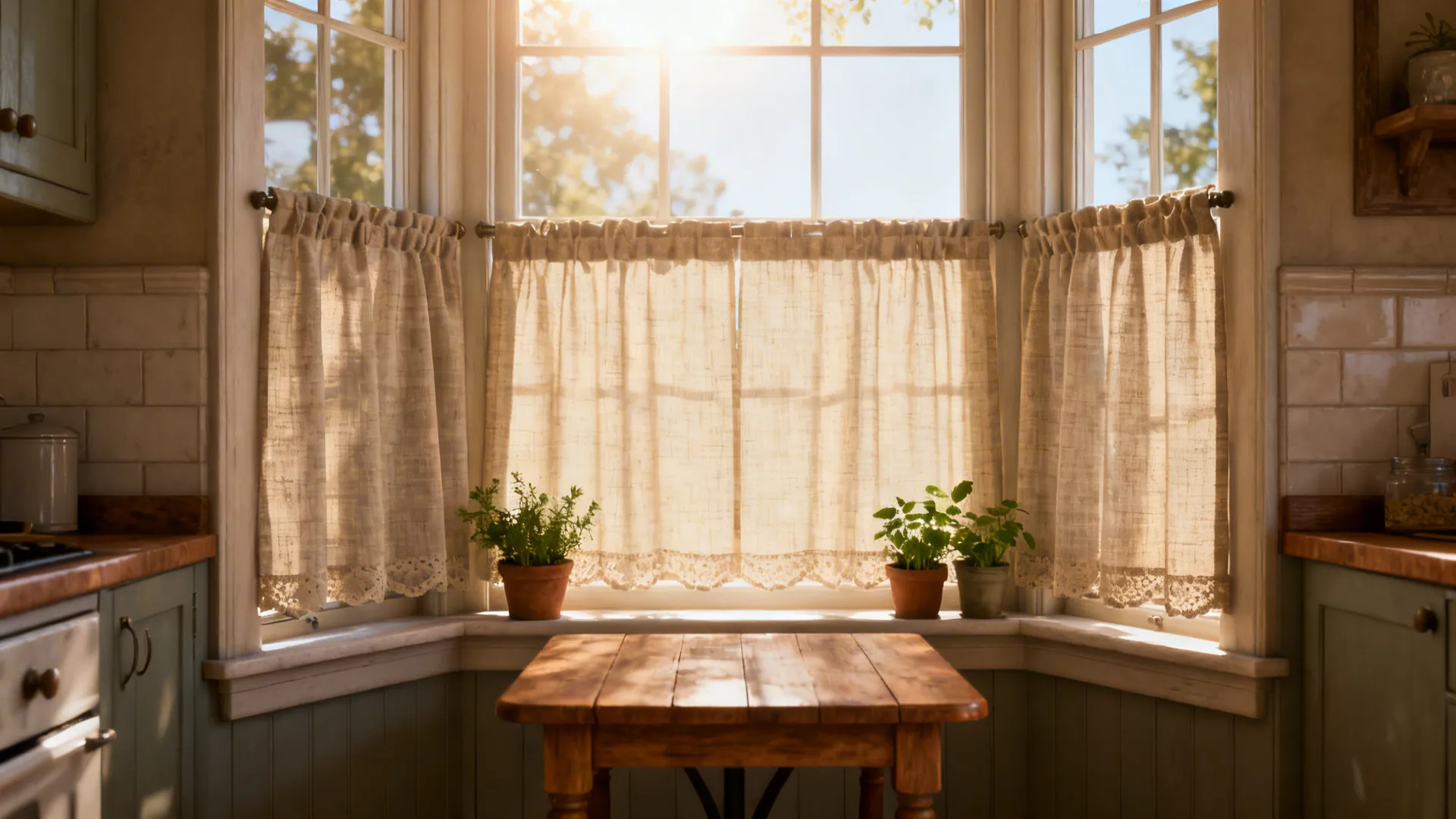 5. Café Curtains for Cozy Corners