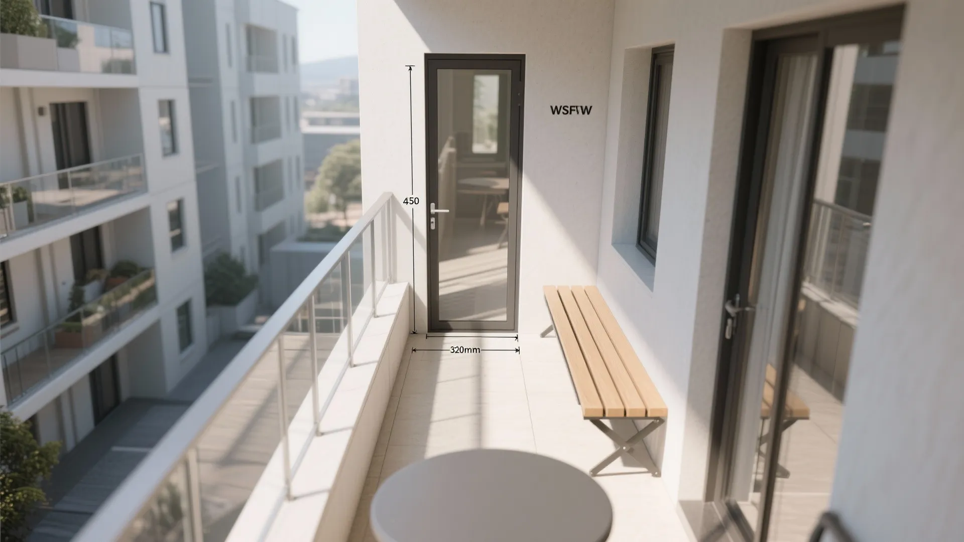 Compact seating: foldable benches and slim café moments