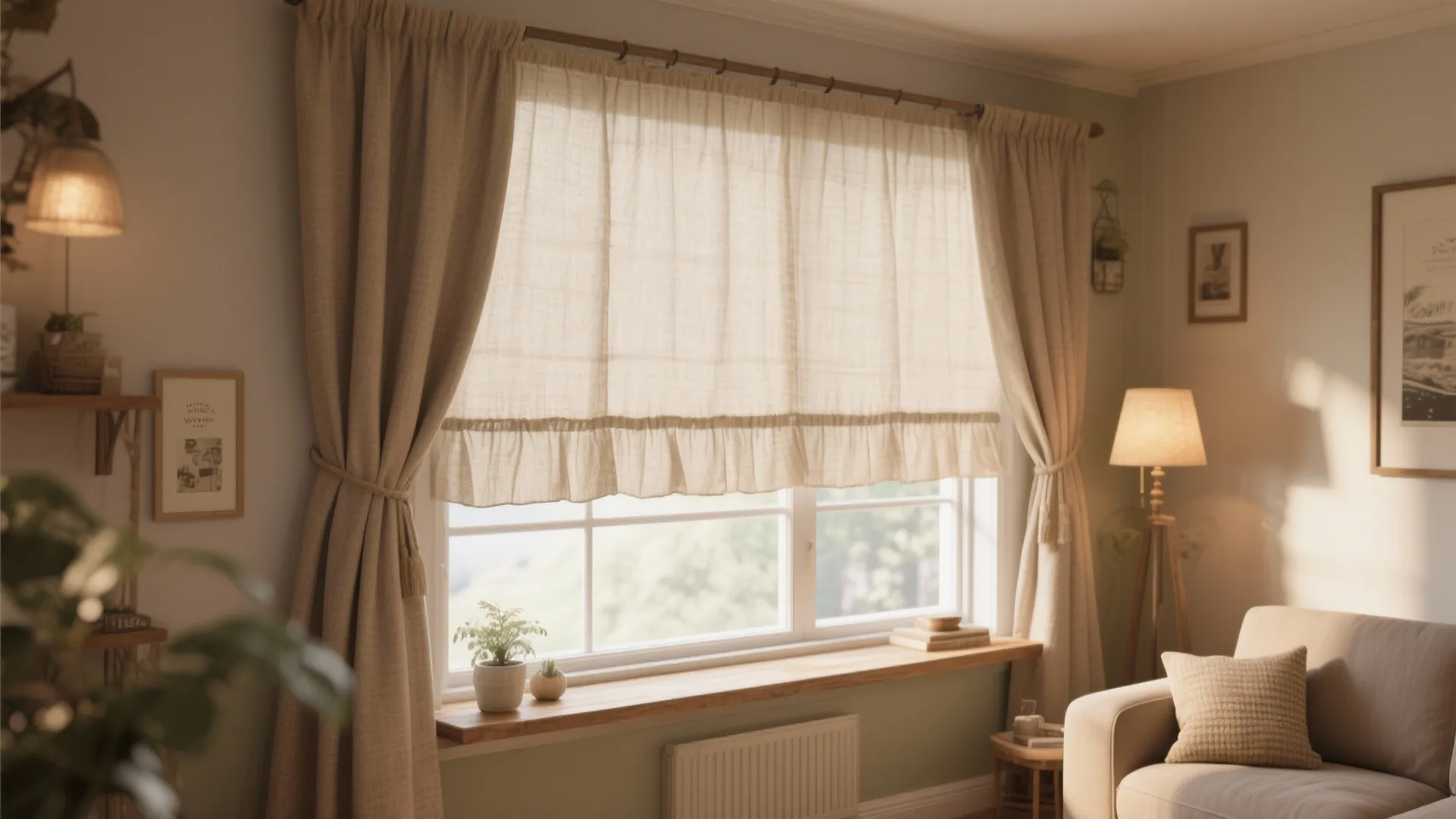 1. Café-Style Curtains for a Cozy Vibe