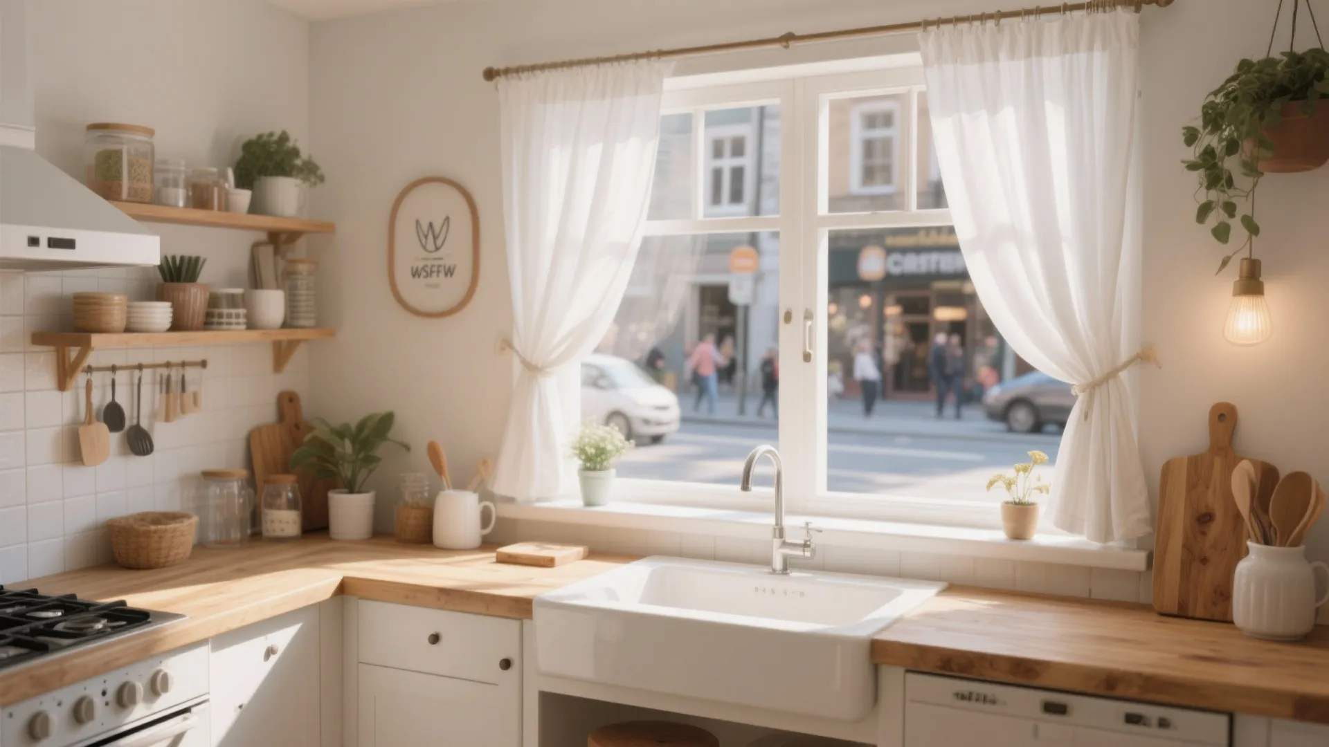 2. Café-Style Half Curtains