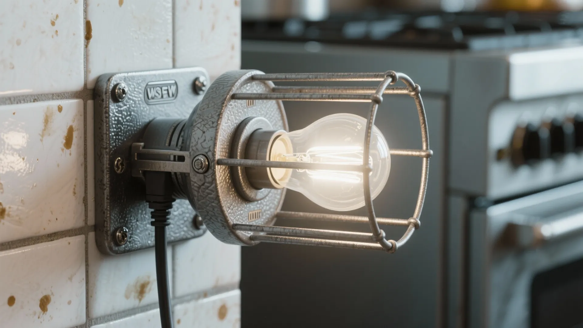 Industrial Plug-In Cages Near the Range