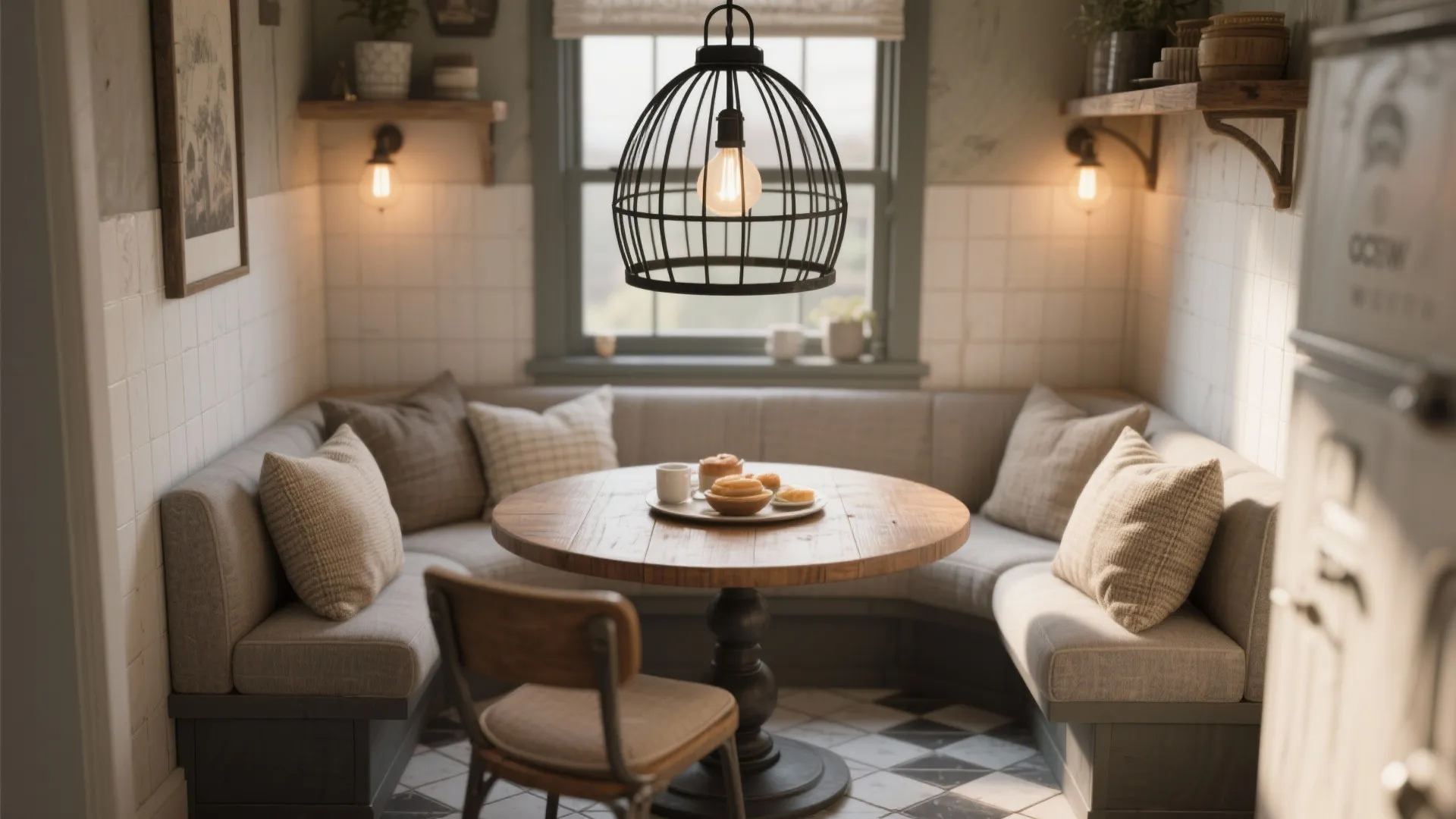 3. Black Cage Over the Dining Nook