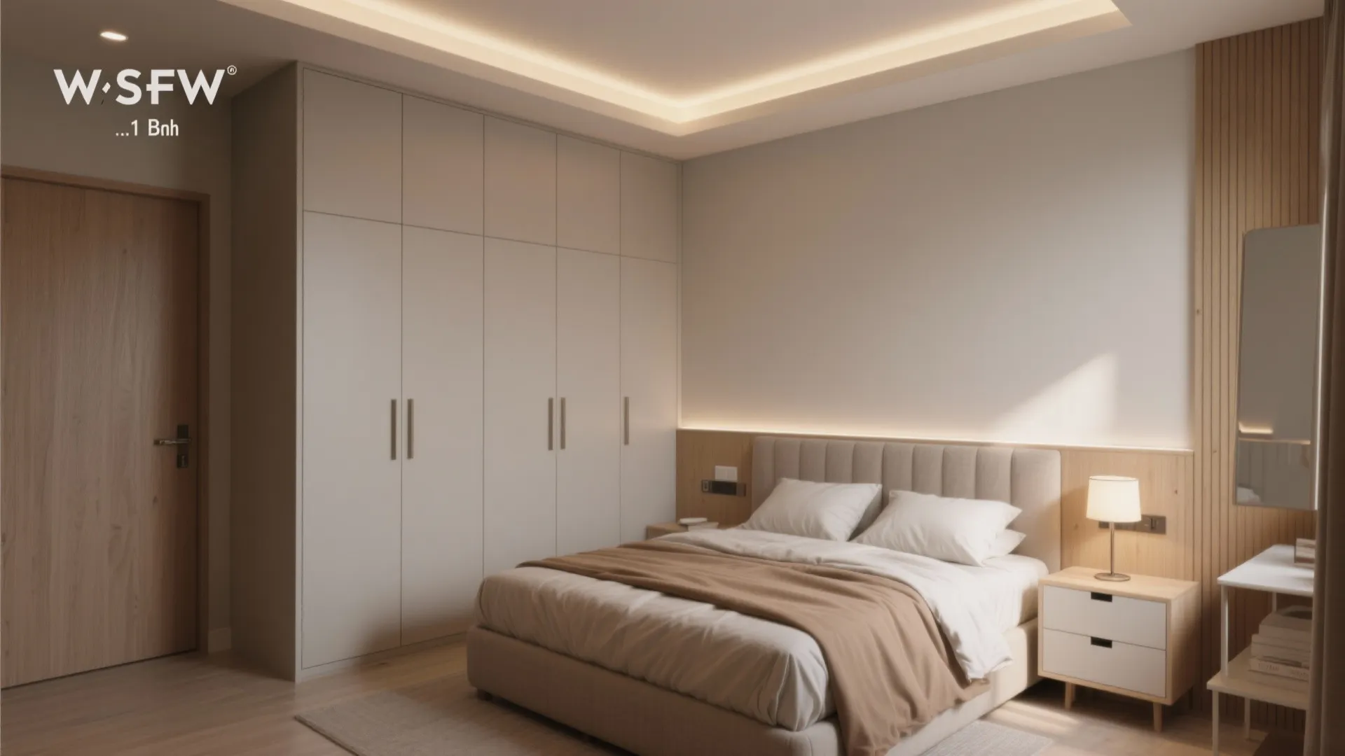 Idea 4: Bedroom calm, with storage that disappears