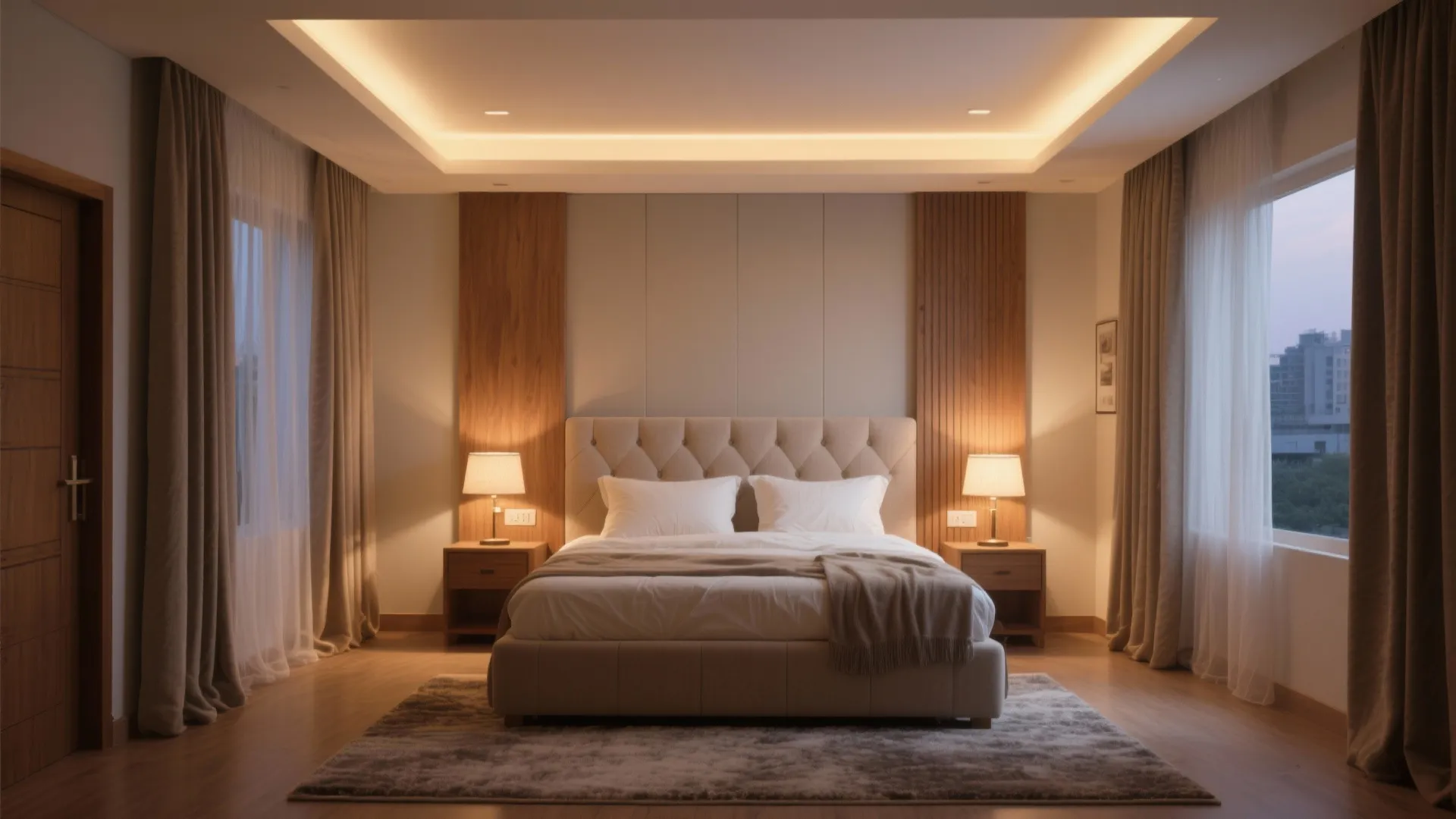 Bedroom acoustics and calm lighting for better sleep