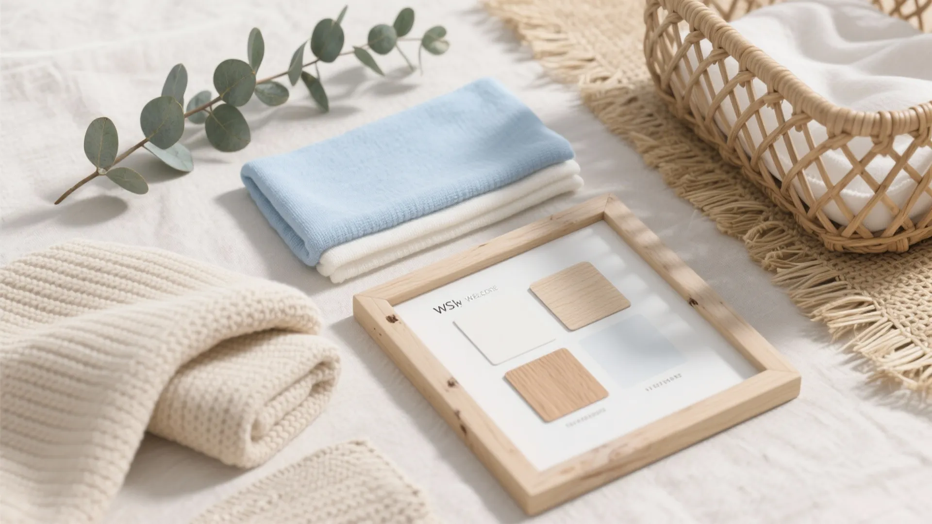 Calm Blue + Natural Texture Palette