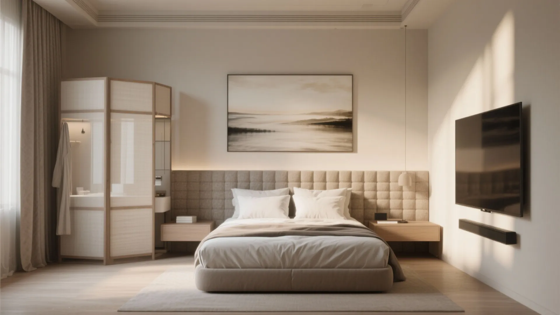 5. Create a calm focal point — not a tech shrine