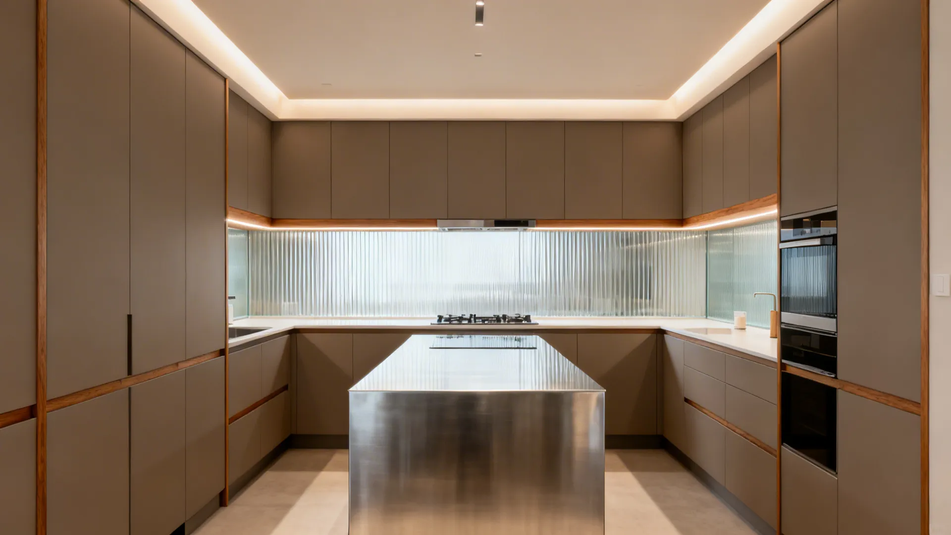 Calm Materials: Wood Accents, Matte Finishes, and Hidden Lighting