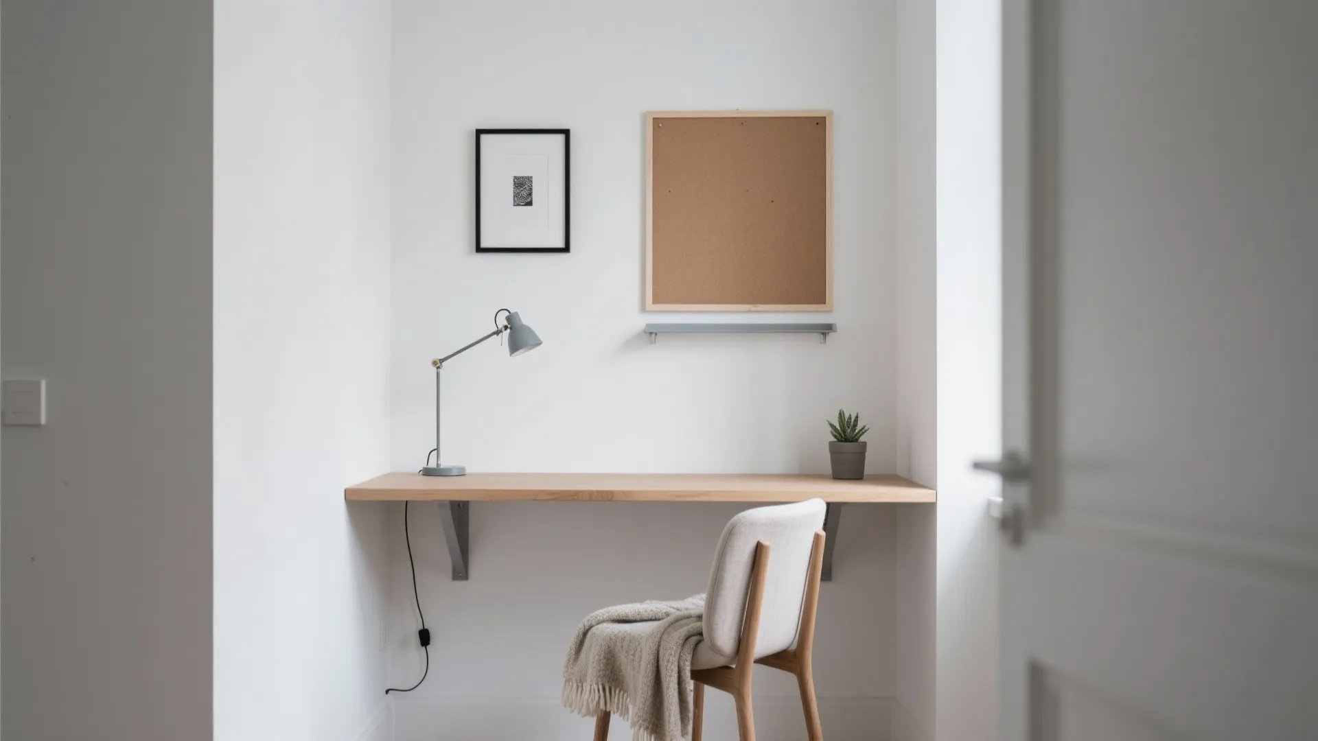 Calm Minimalist Study Nook