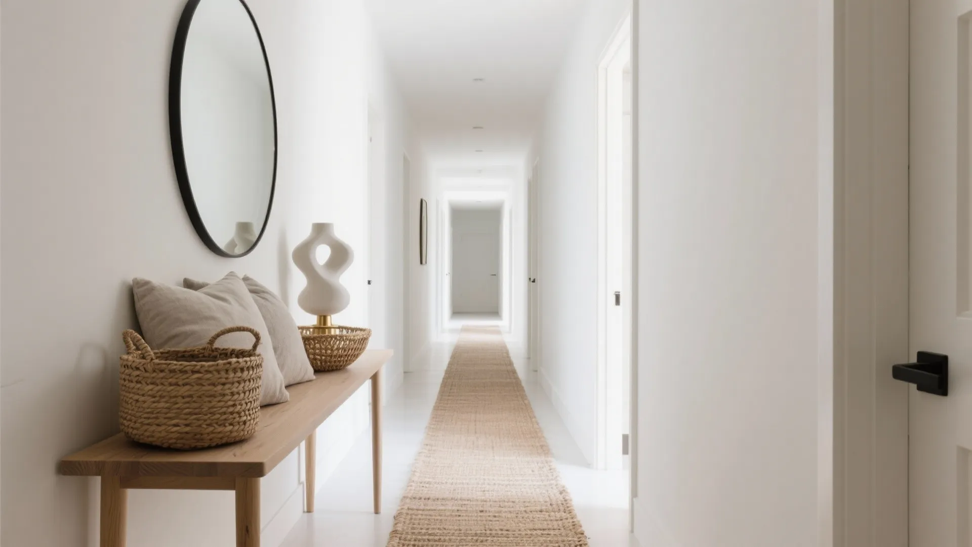 Calm Neutrals + Texture: A Quiet, Bright Hall